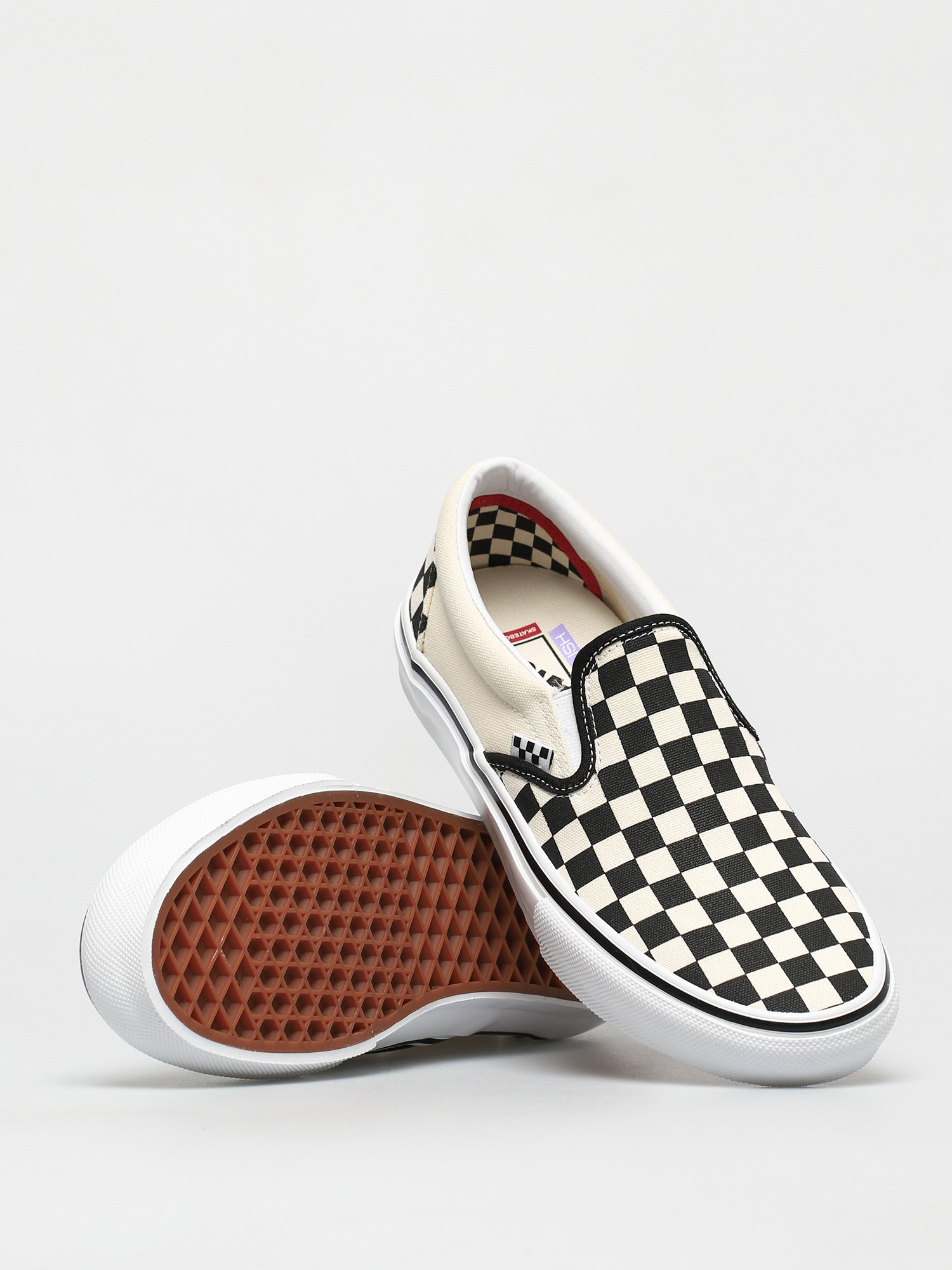 Pantofi Vans Skate Slip On (checkerboard black/off white)