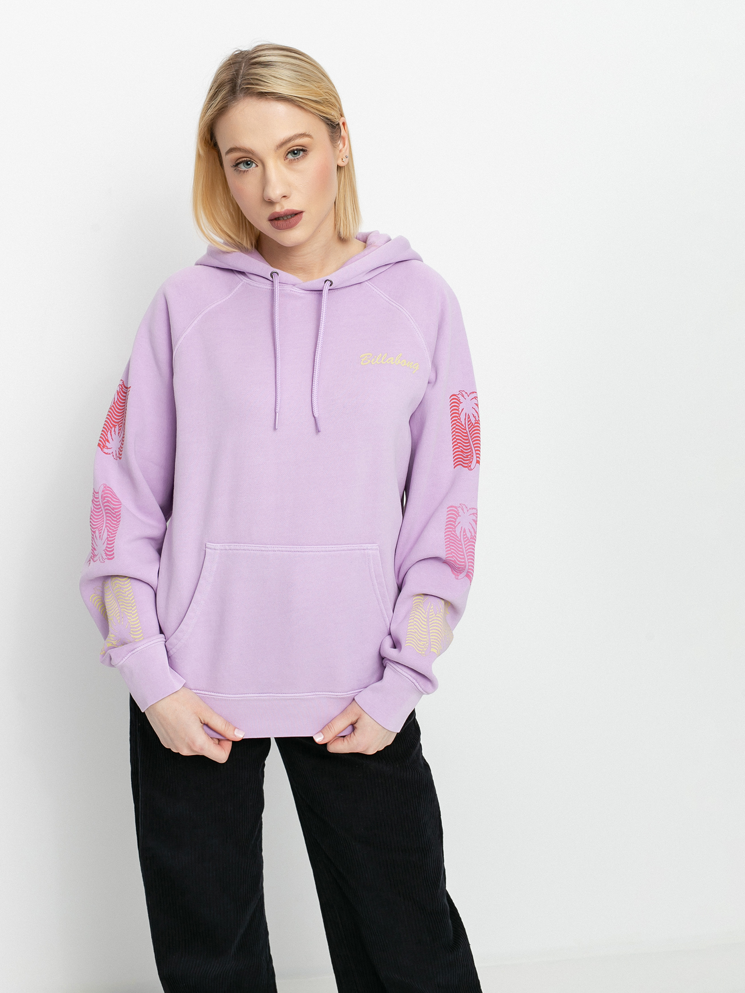 Hanorac cu glugă Billabong Catching Waves HD Wmn (lit up lilac)