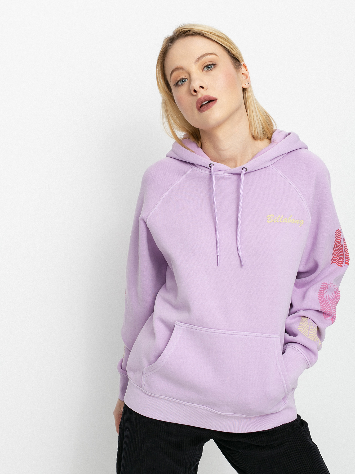 Hanorac cu glugă Billabong Catching Waves HD Wmn (lit up lilac)