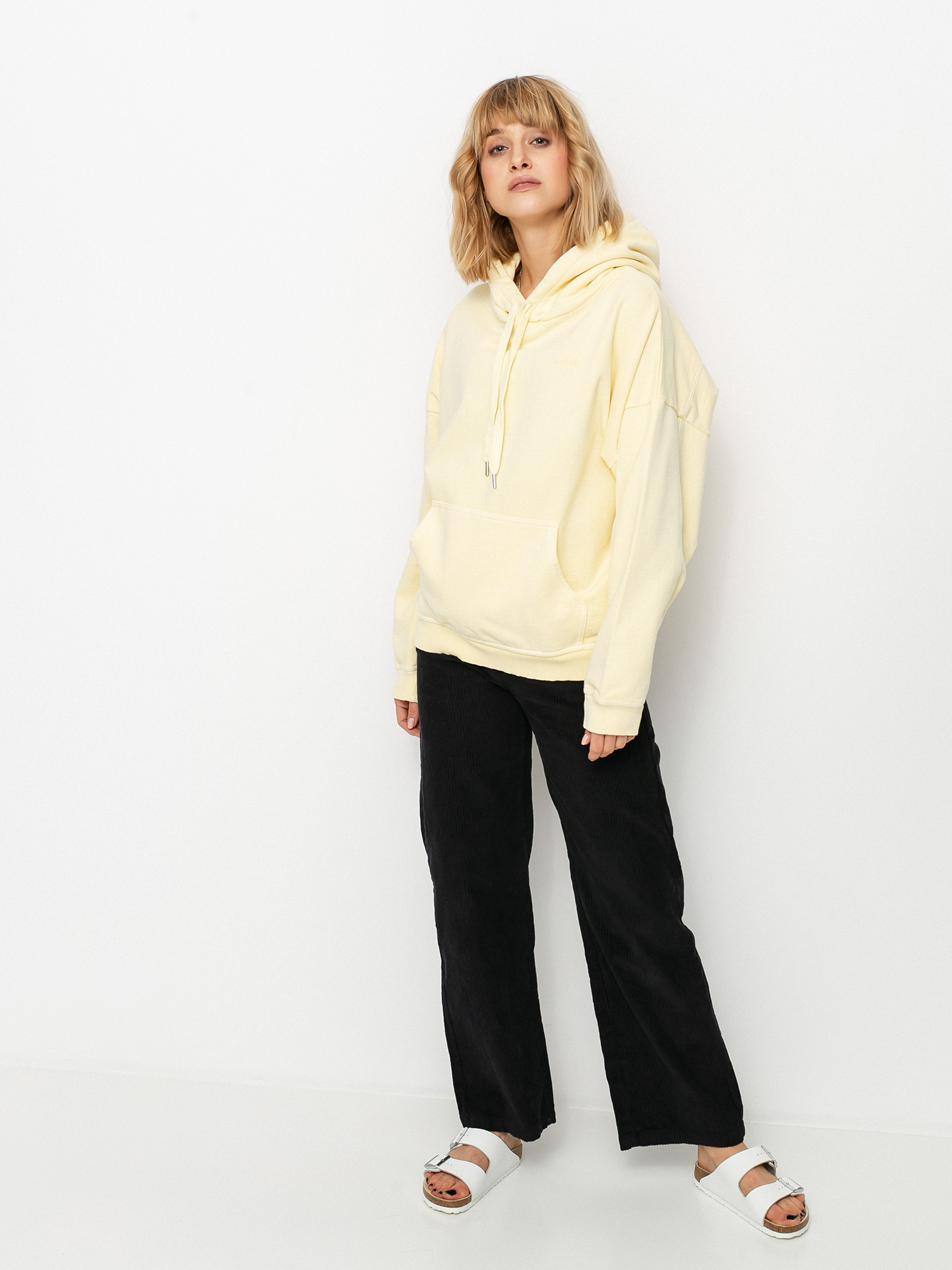 Hanorac cu glugă Levi's® Rider HD Wmn (transparent yellow garment dye)