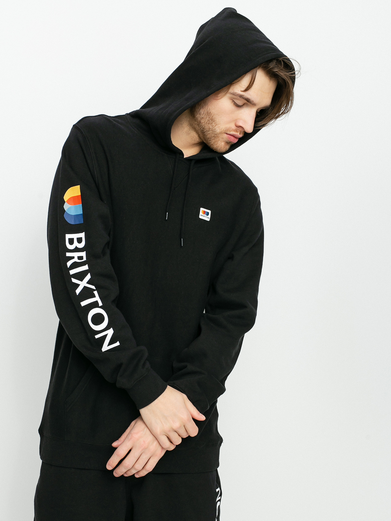 Hanorac cu glugă Brixton Stem X HD (black)