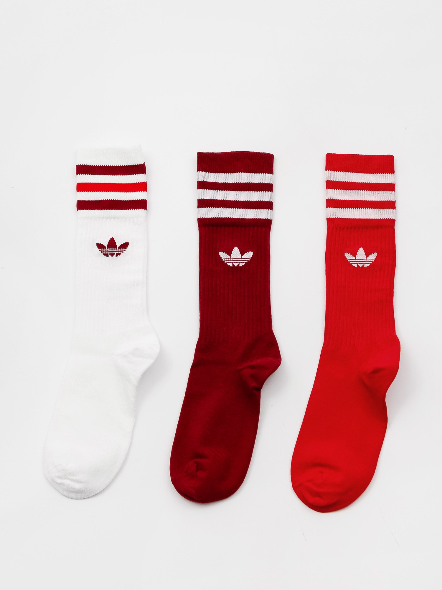 Șosete adidas Originals Solid Crew Sock (white/cburgu/scarle)