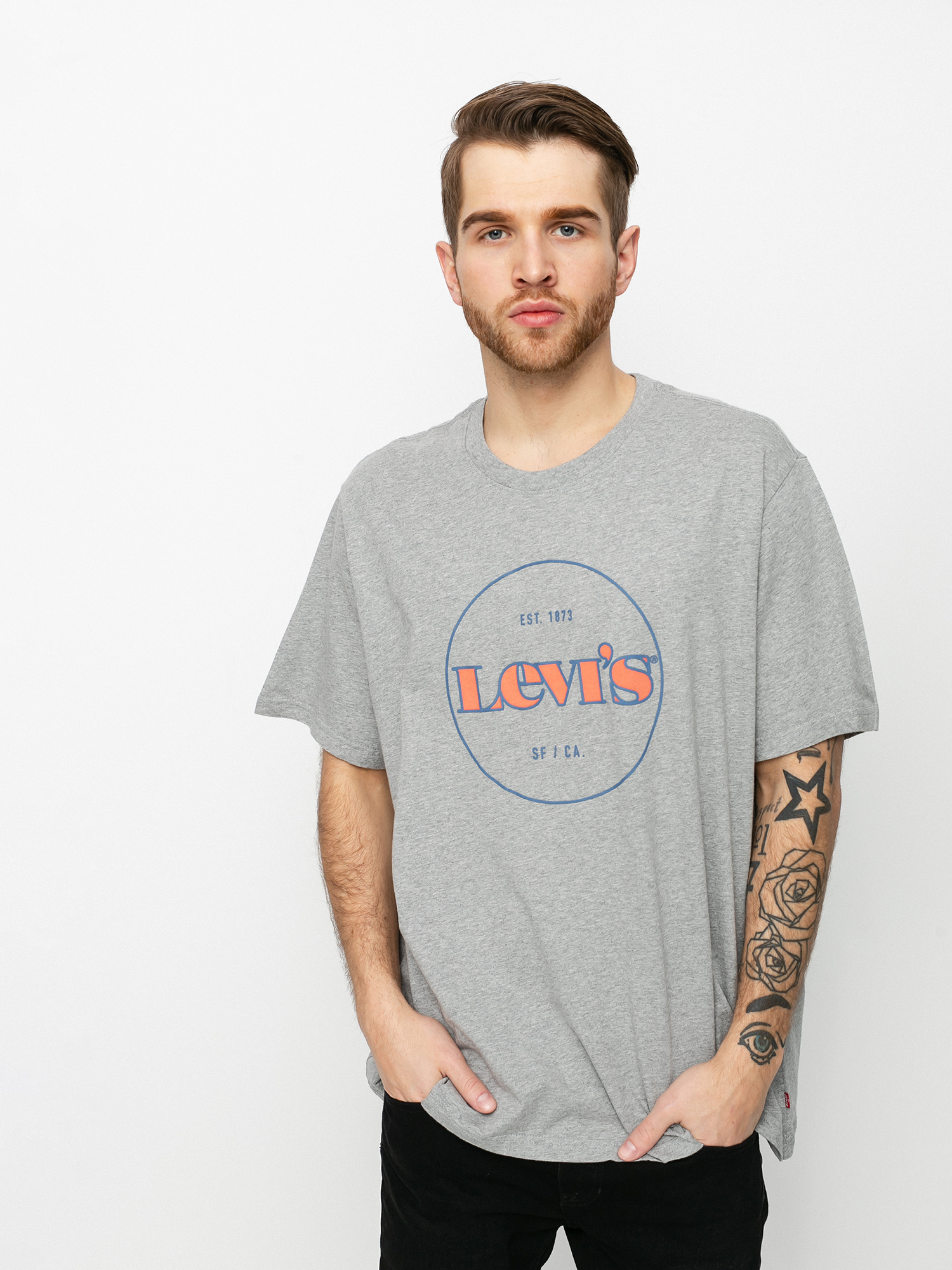 Tricou Levi's® Relaxed Fit (mv logo midtone heather)