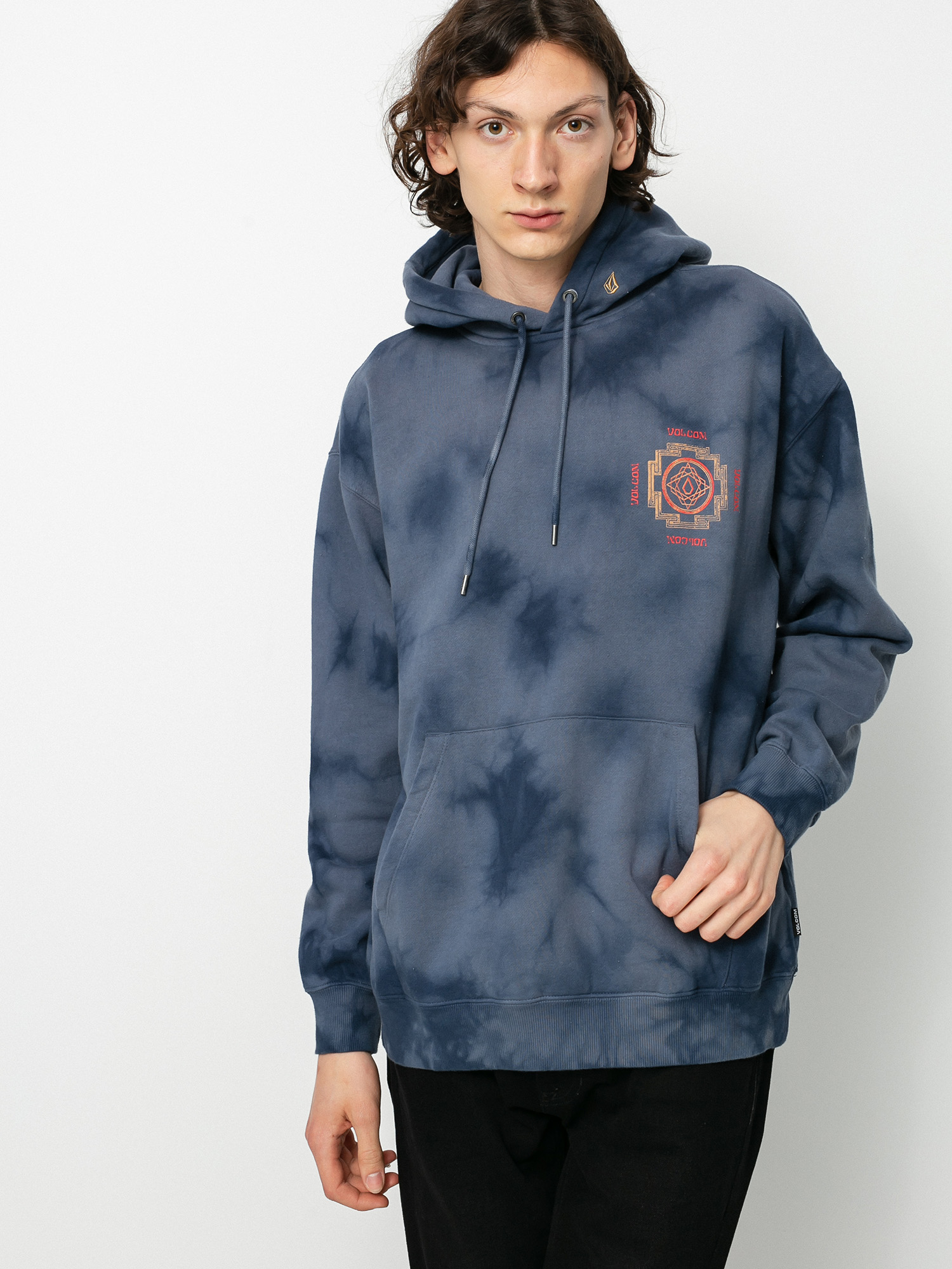 Hanorac cu glugă Volcom Scrowed HD (atlantic)