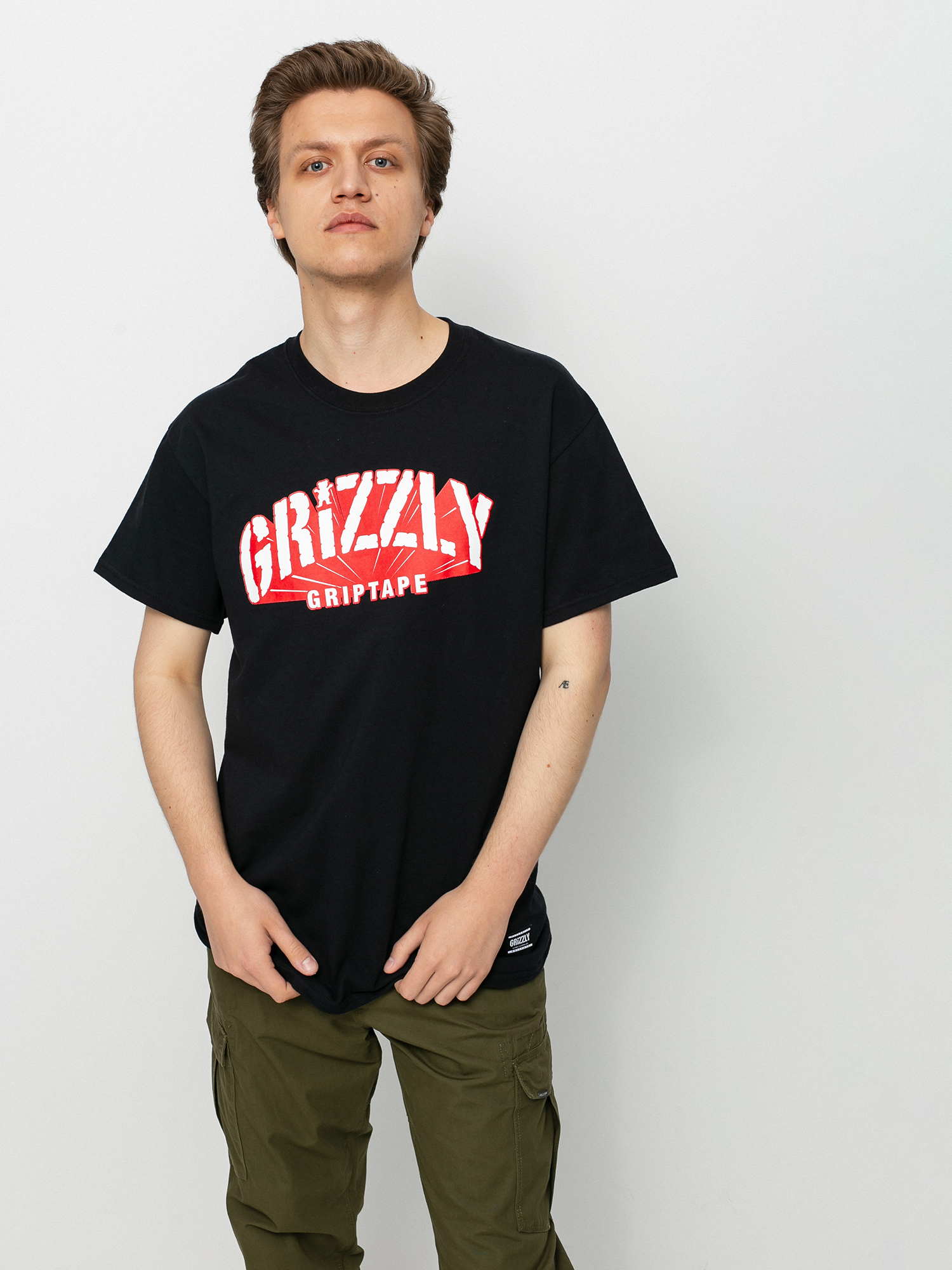 Tricou Grizzly Griptape Universidad (black)