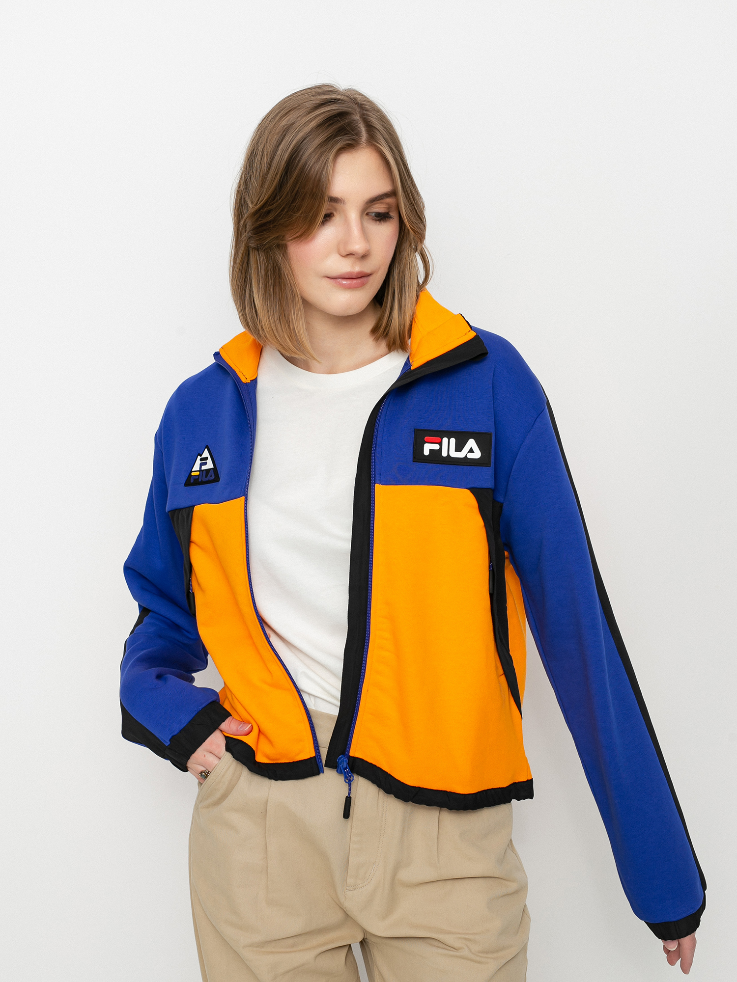 Geacă Fila Calant Wmn (clematis blue/flame orange/black)