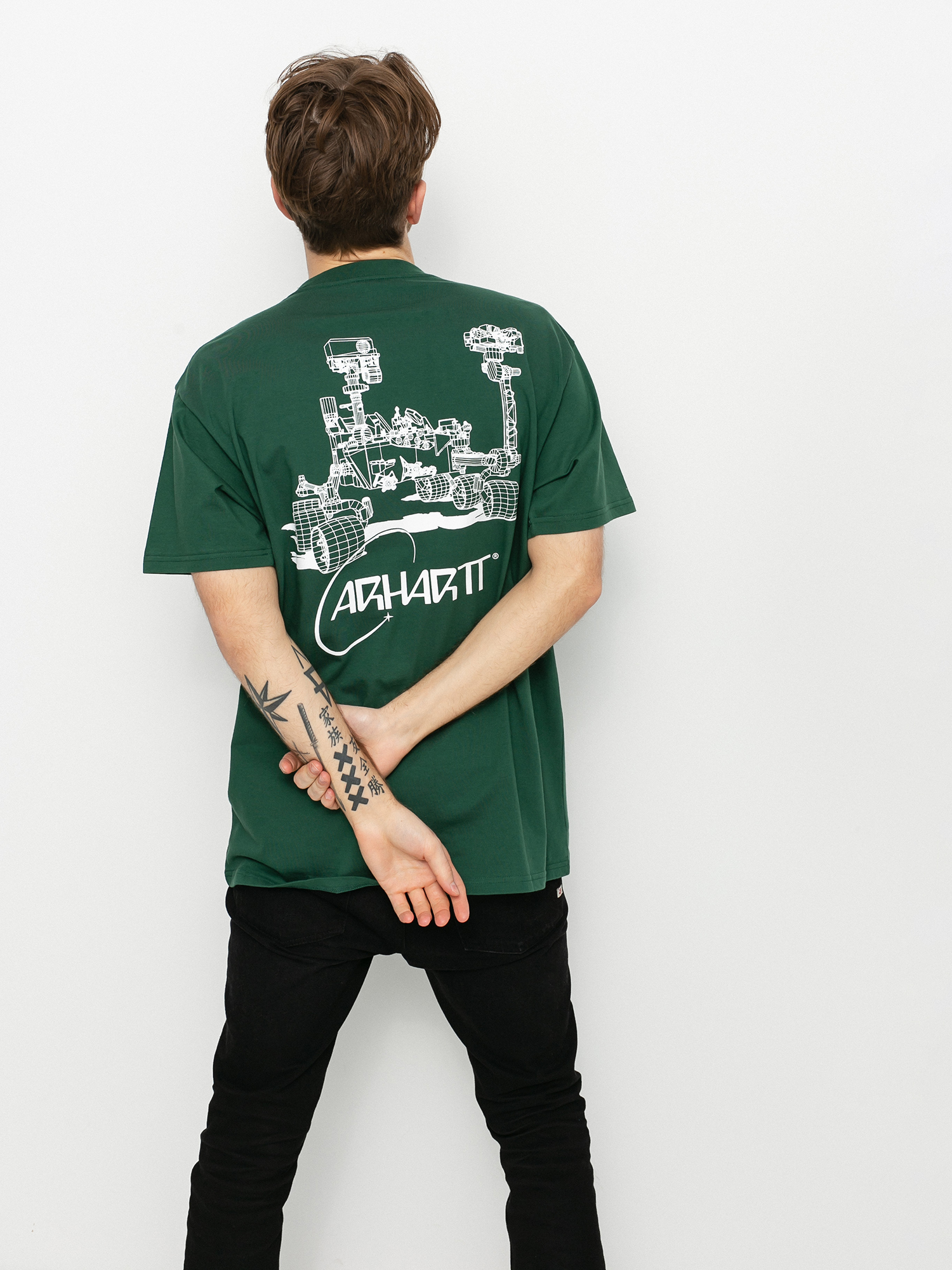 Tricou Carhartt WIP Orbit (treehouse/white)