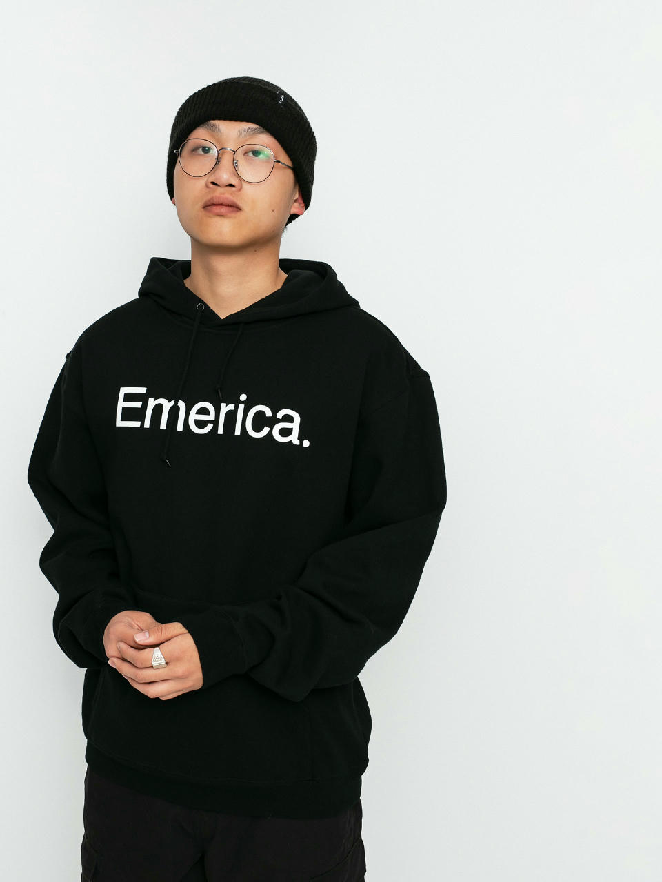 Hanorac cu glugă Emerica Pure Logo HD (black)