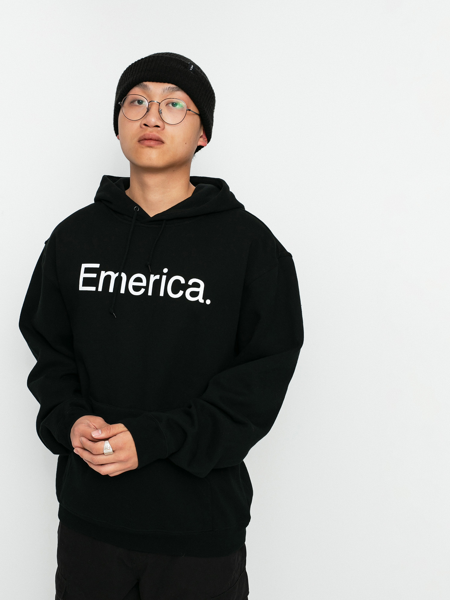 Hanorac cu glugă Emerica Pure Logo HD (black)