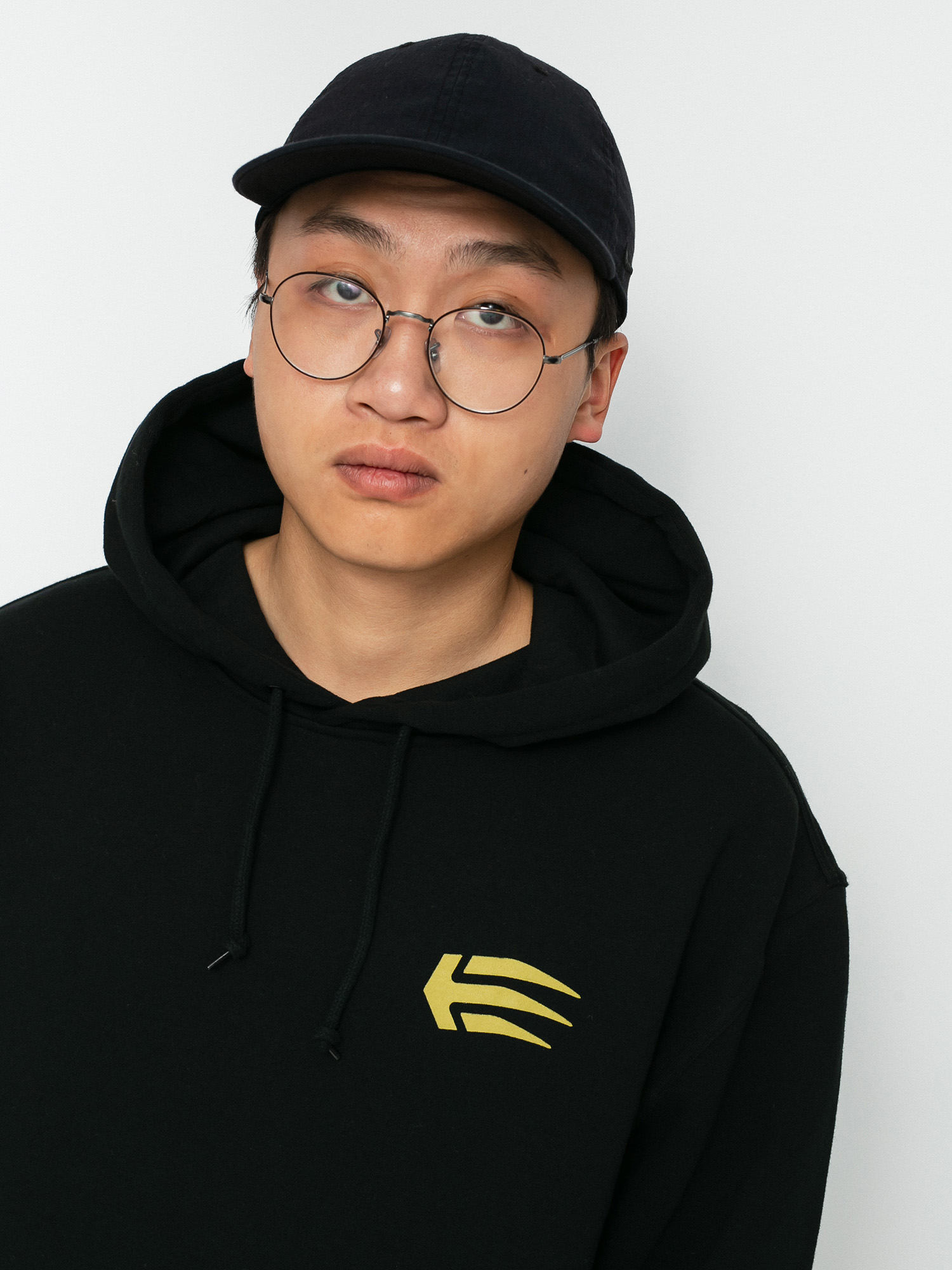 Hanorac cu glugă Etnies Joslin HD (black/gold)