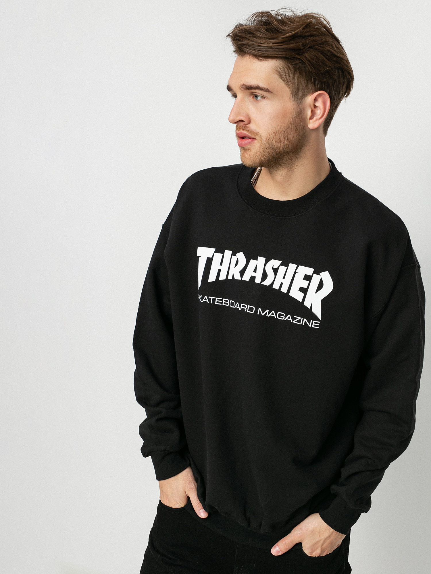 Hanorac Thrasher Skate Mag Crew (black)