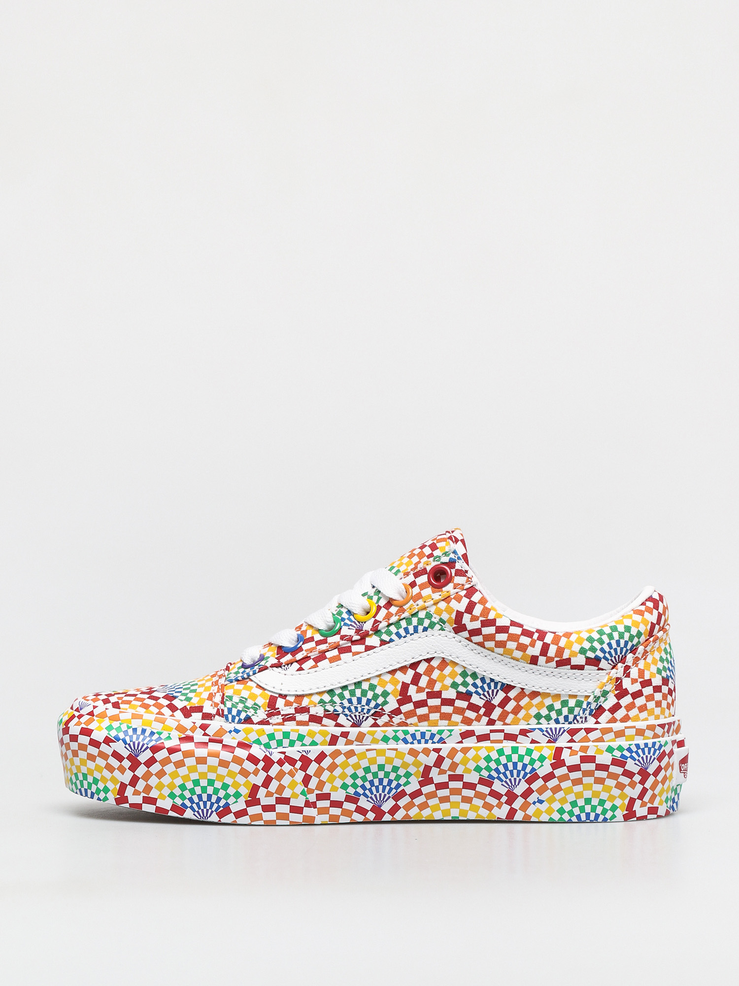 Pantofi Vans Old Skool Platform (pride multi/true white)