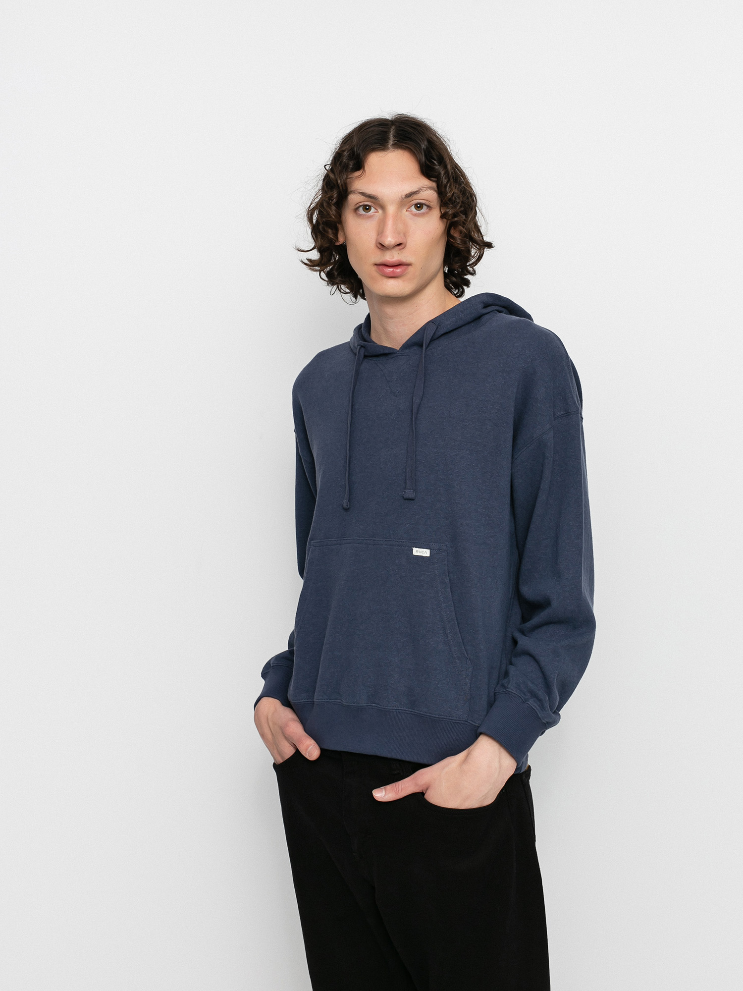 Hanorac cu glugă RVCA Noble Hemp HD (indigo)