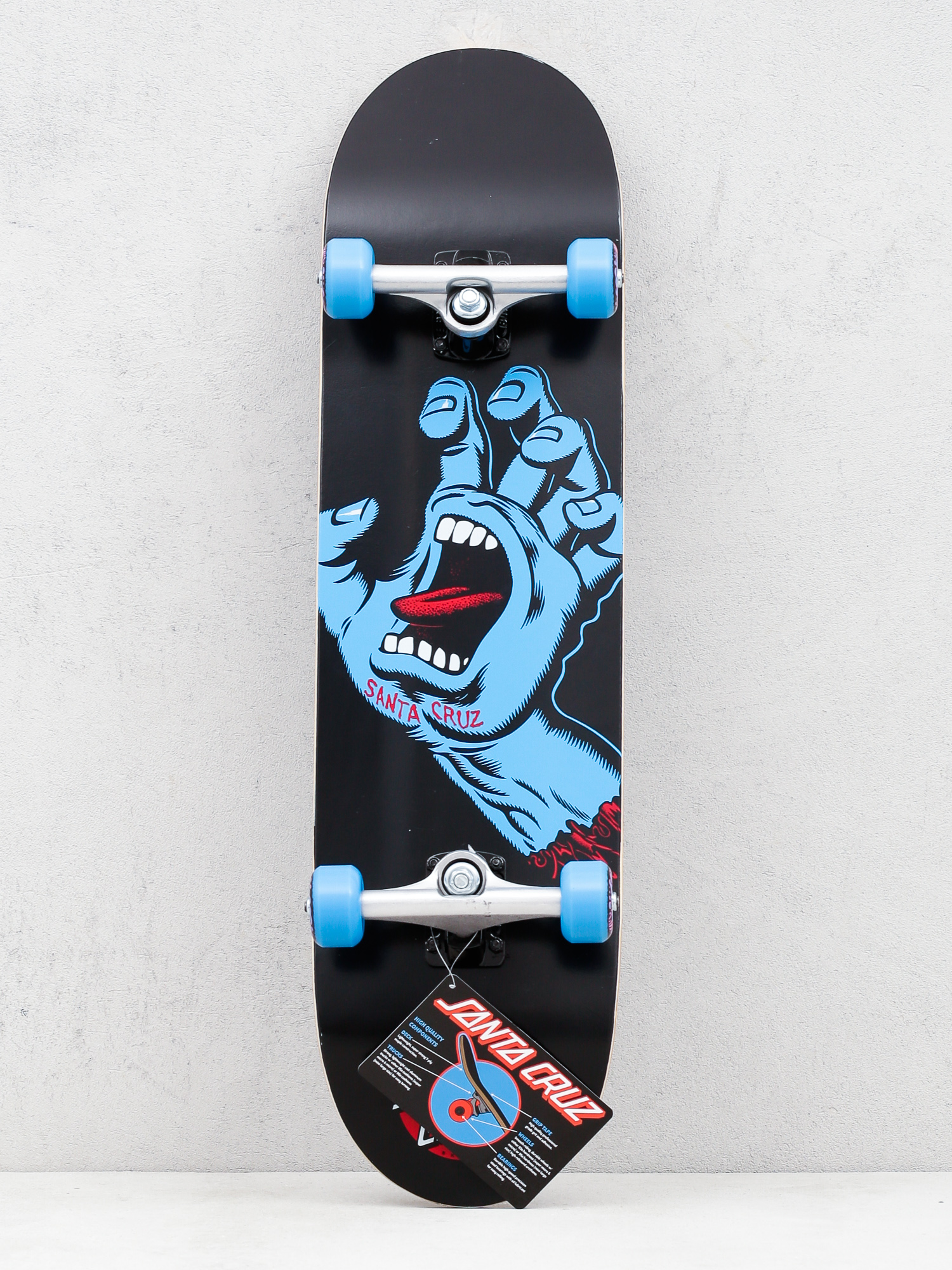 Skateboard Santa Cruz Screaming Hand Full Sk8 (black/blue)
