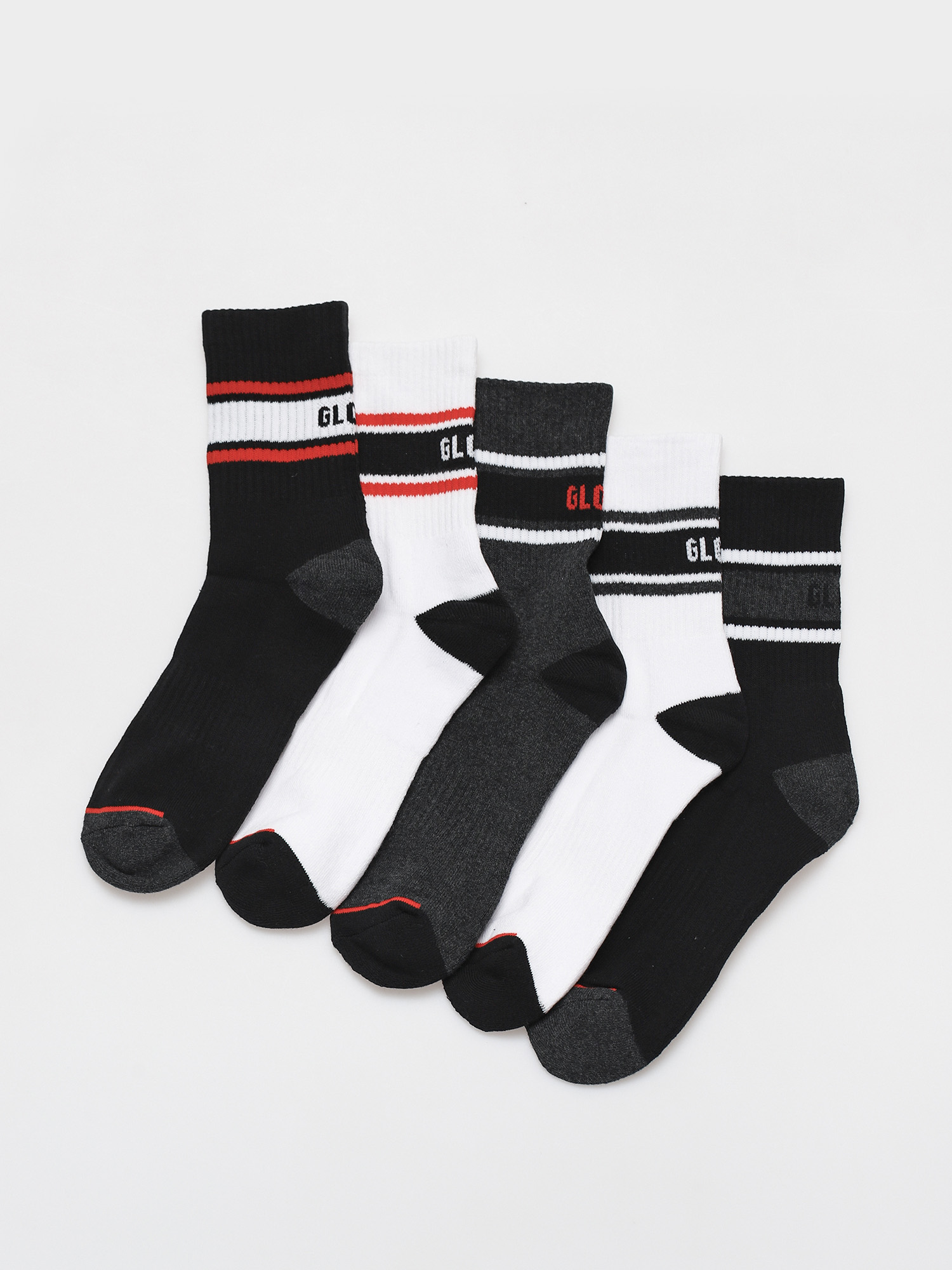 Șosete Globe Triple Stripe Crew 5 Pack (assorted)