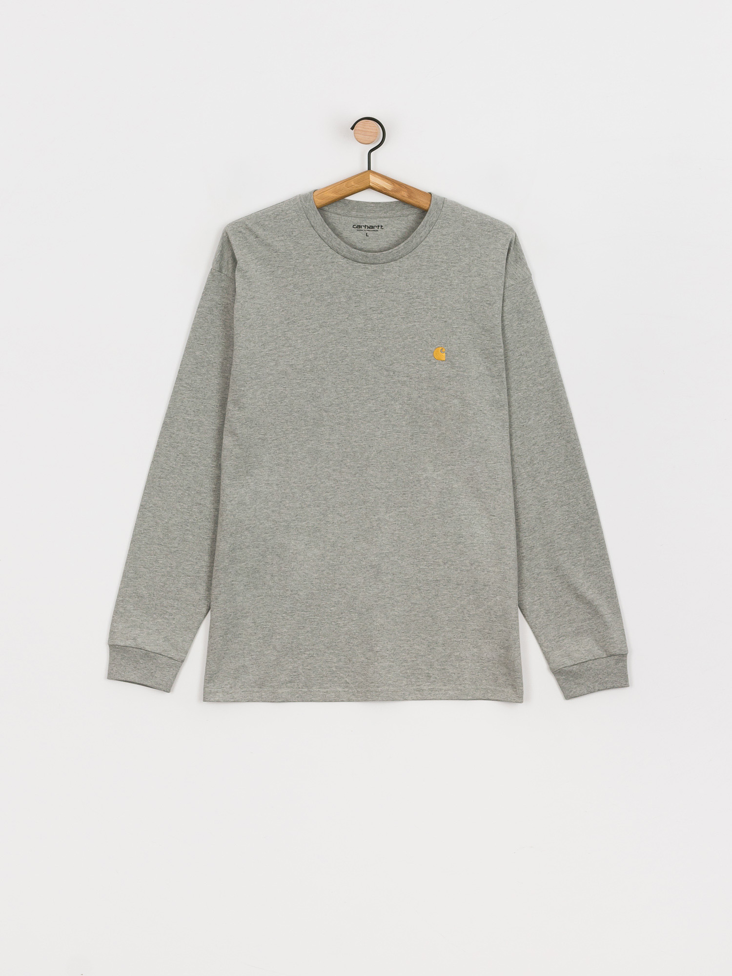 Tricou Carhartt WIP Chase (grey heather/gold)