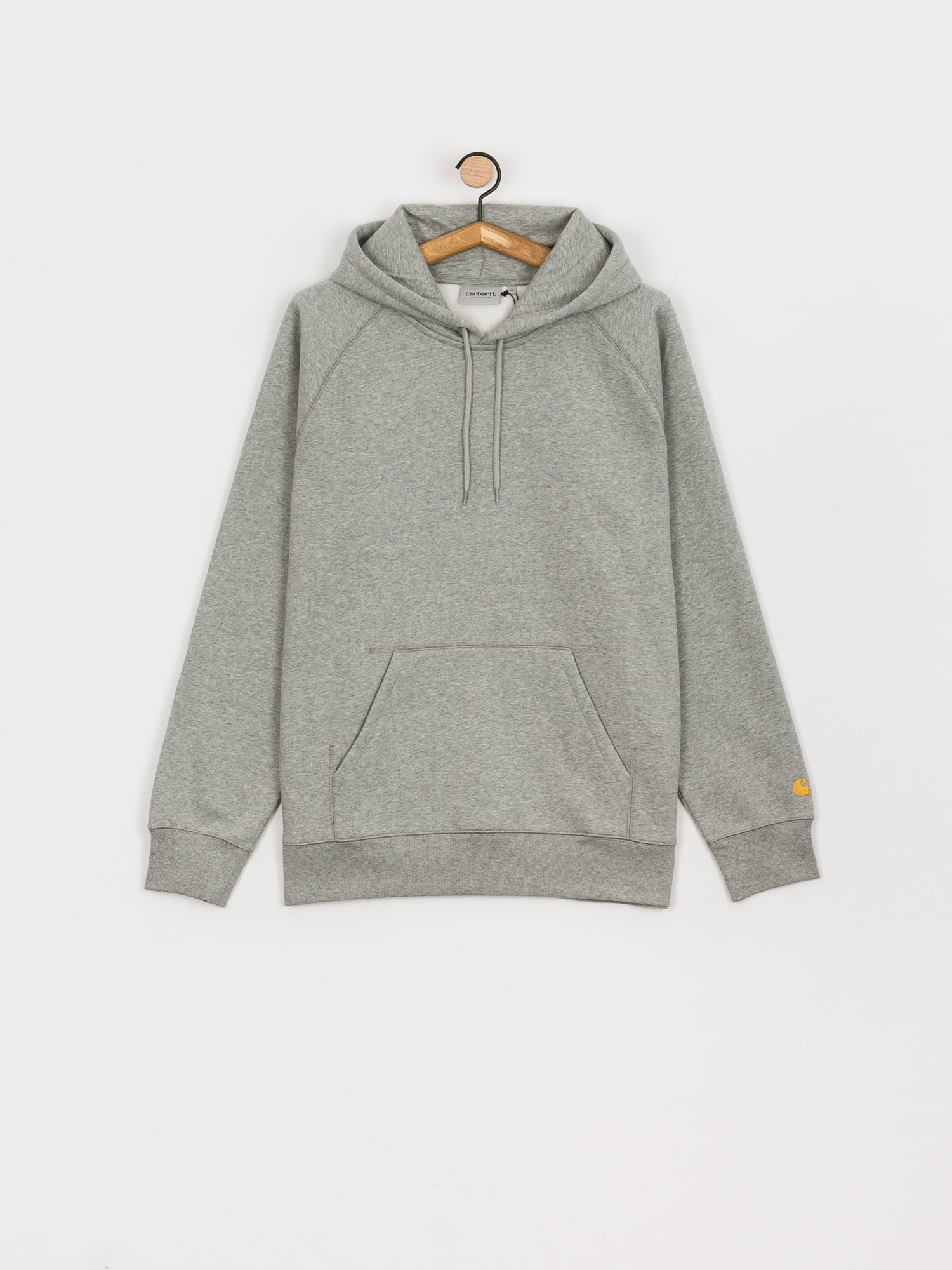 Hanorac cu glugă Carhartt WIP Chase HD (grey heather/gold)