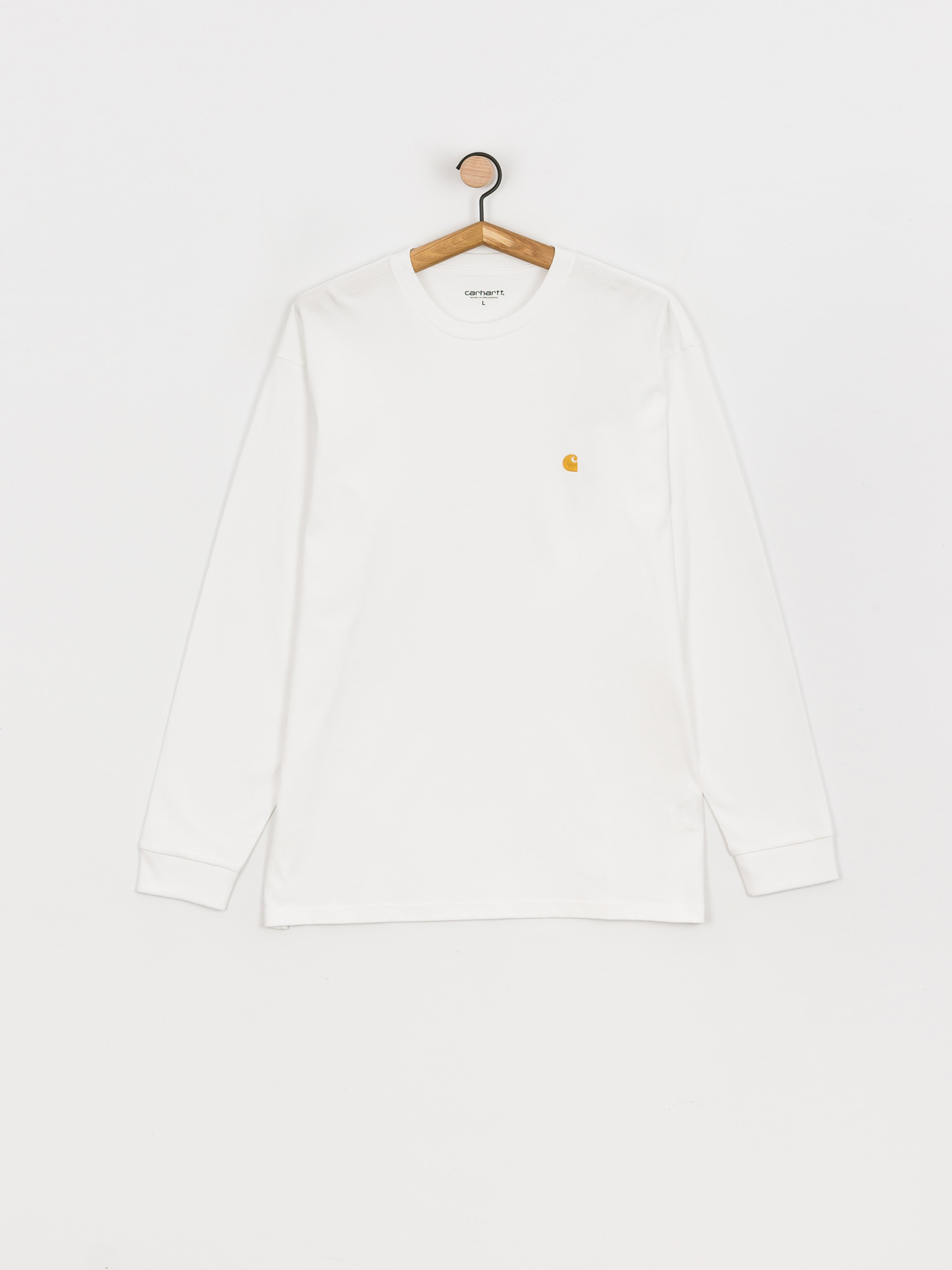 Longsleeve Carhartt WIP Chase (white/gold)