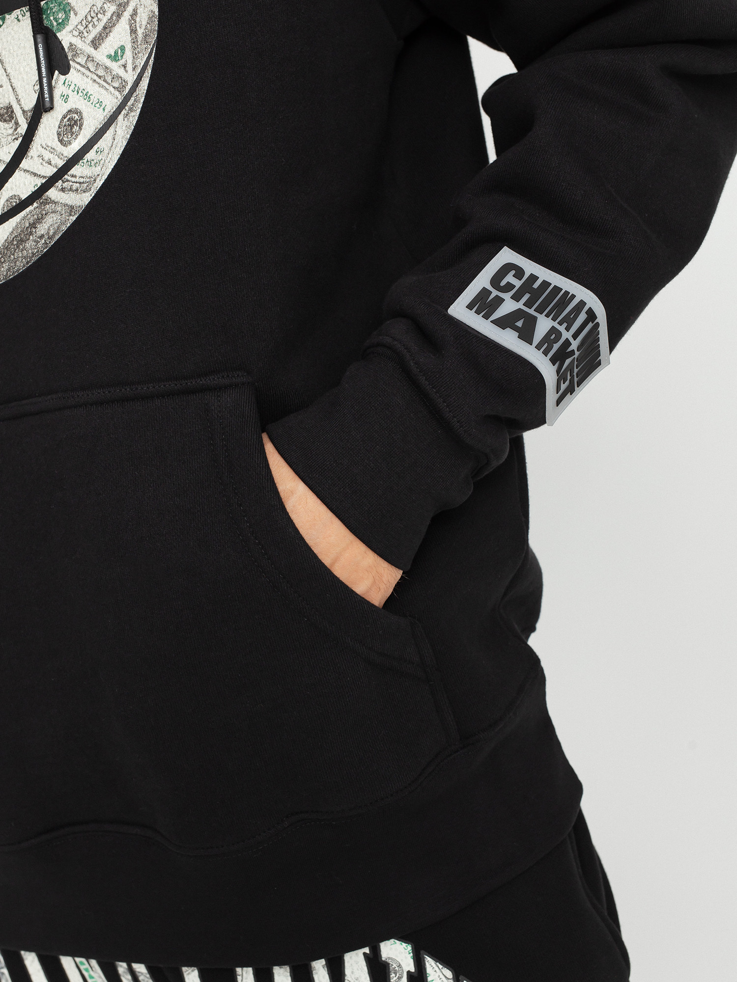 Hanorac cu glugă Chinatown Market Smiley Money Ball HD (black)