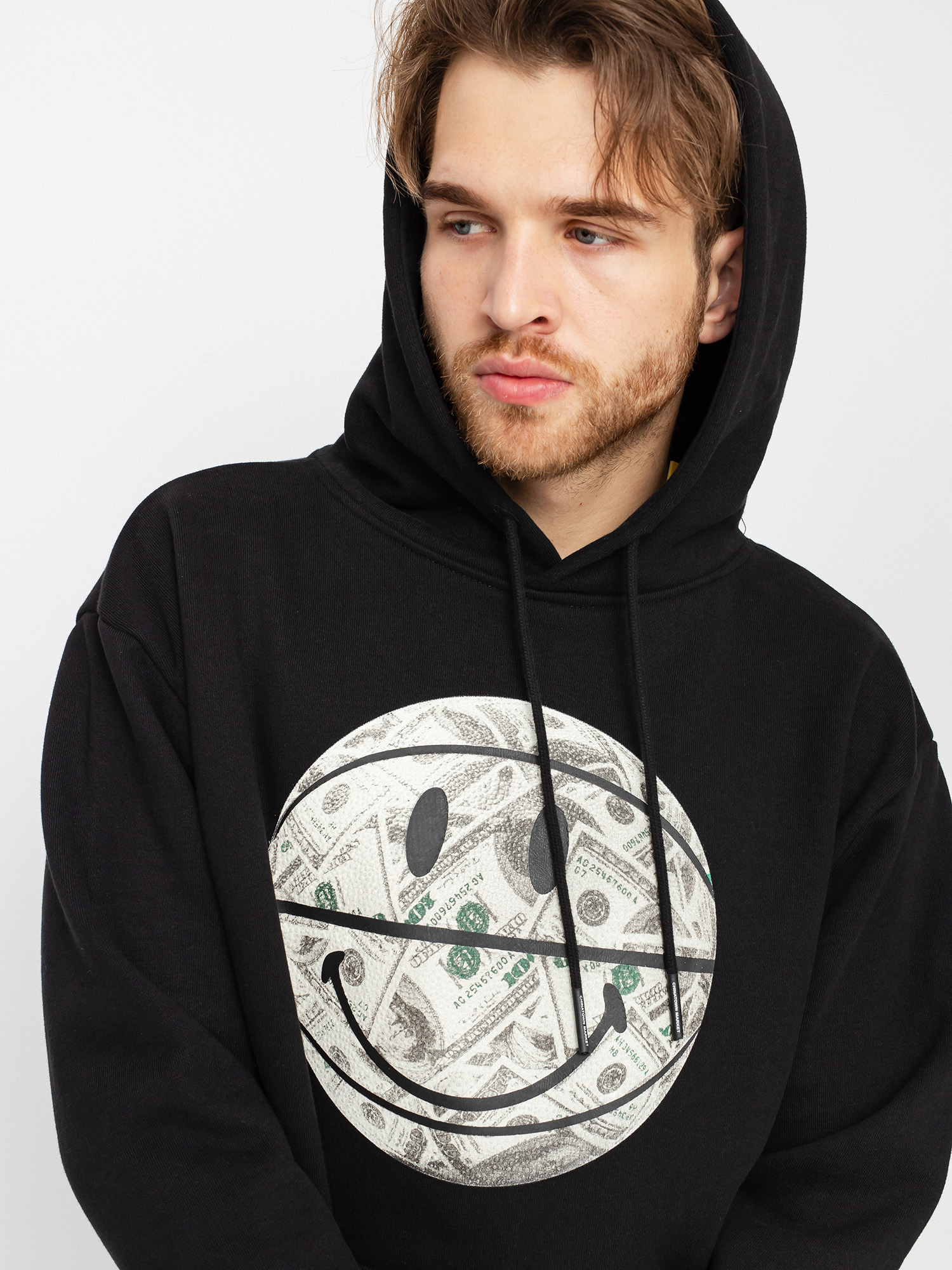 Hanorac cu glugă Chinatown Market Smiley Money Ball HD (black)