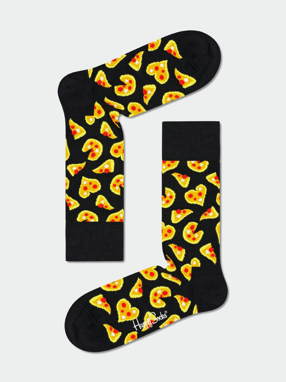 Șosete Happy Socks Pizza Love (black/yellow)