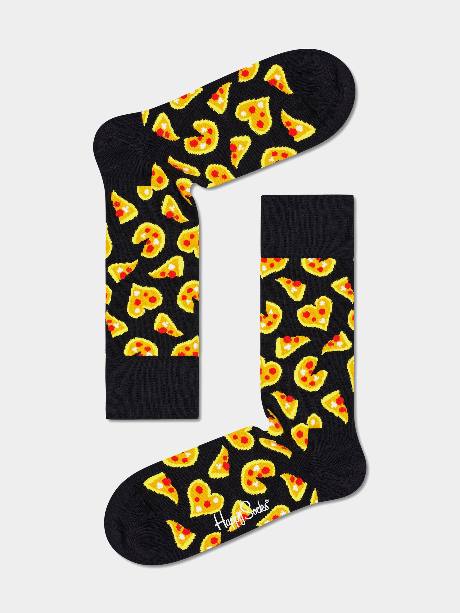 Șosete Happy Socks Pizza Love (black/yellow)