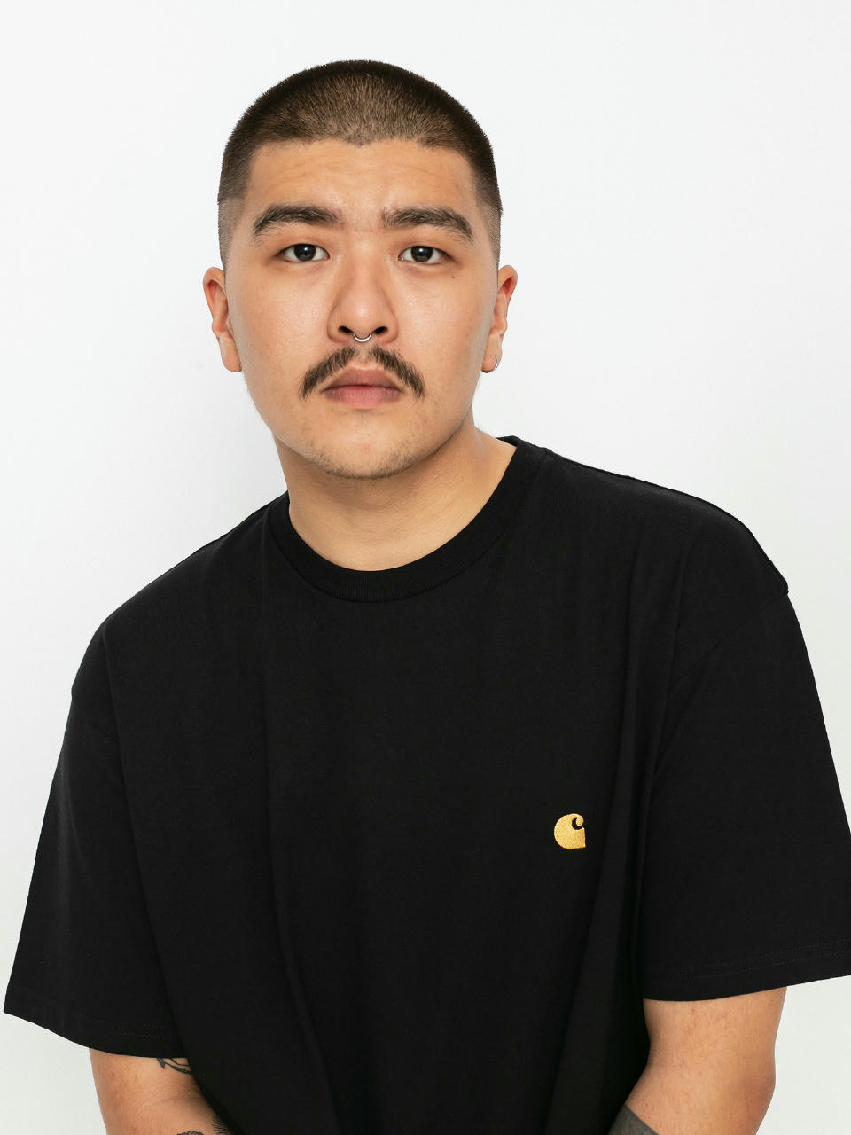 Tricou Carhartt WIP Chase (black/gold)