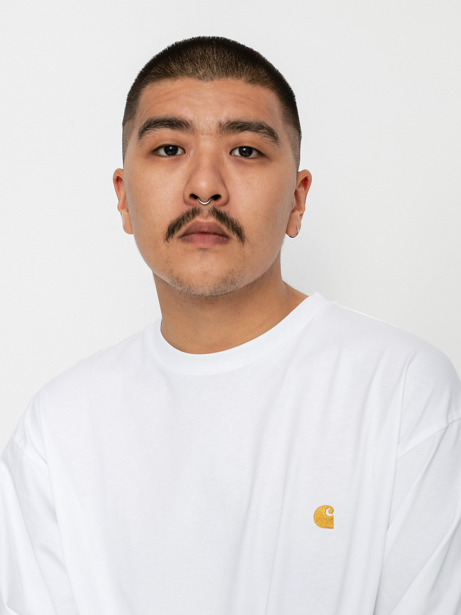 Longsleeve Carhartt WIP Chase (white/gold)