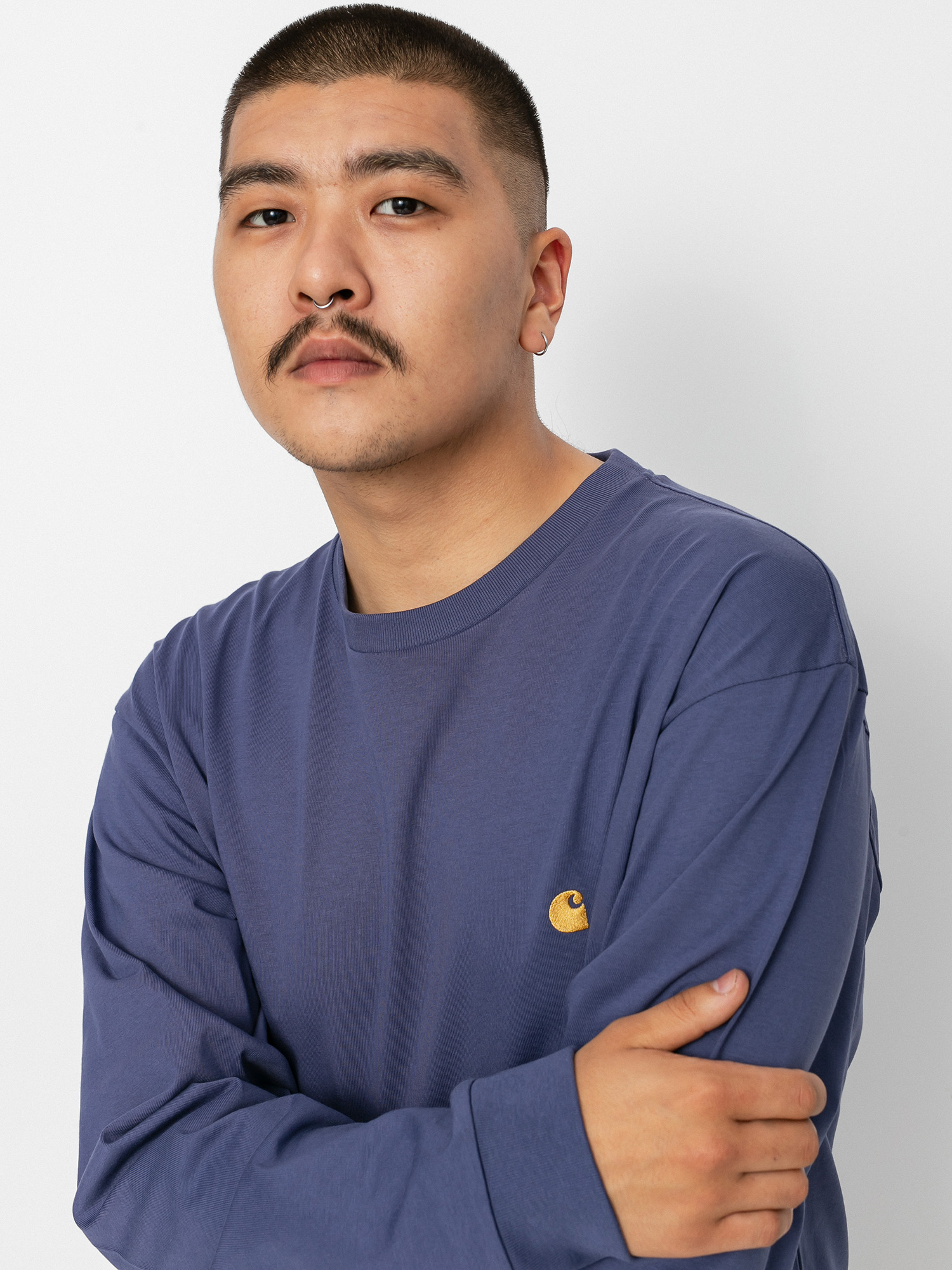 Longsleeve Carhartt WIP Chase (cold viola/gold)