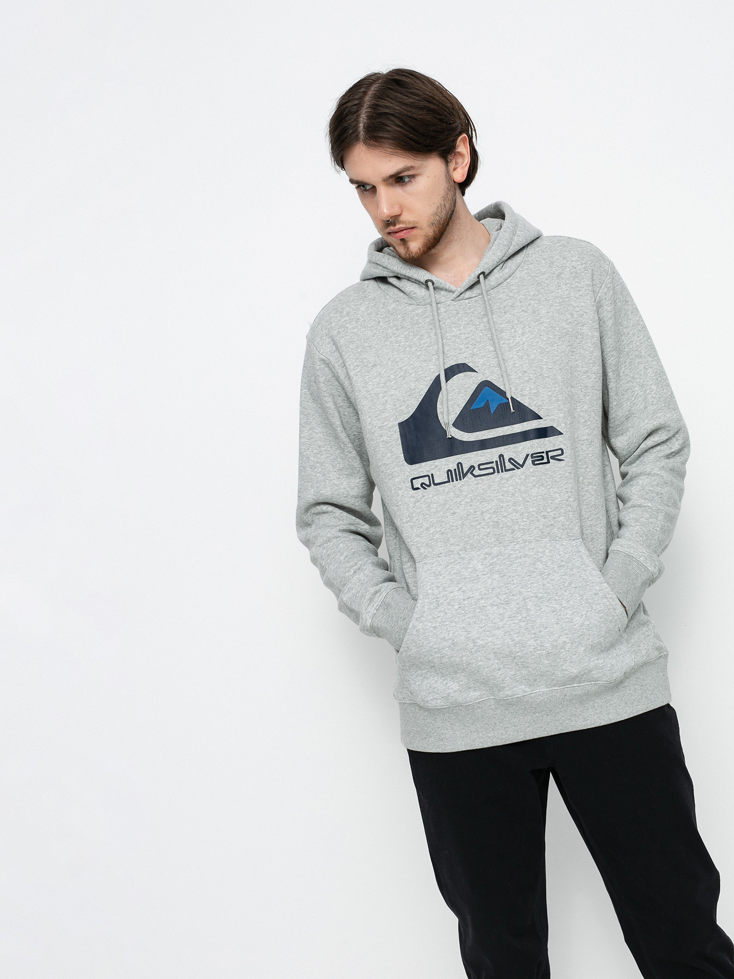 Hanorac cu glugă Quiksilver Big Logo HD (athletic heather)