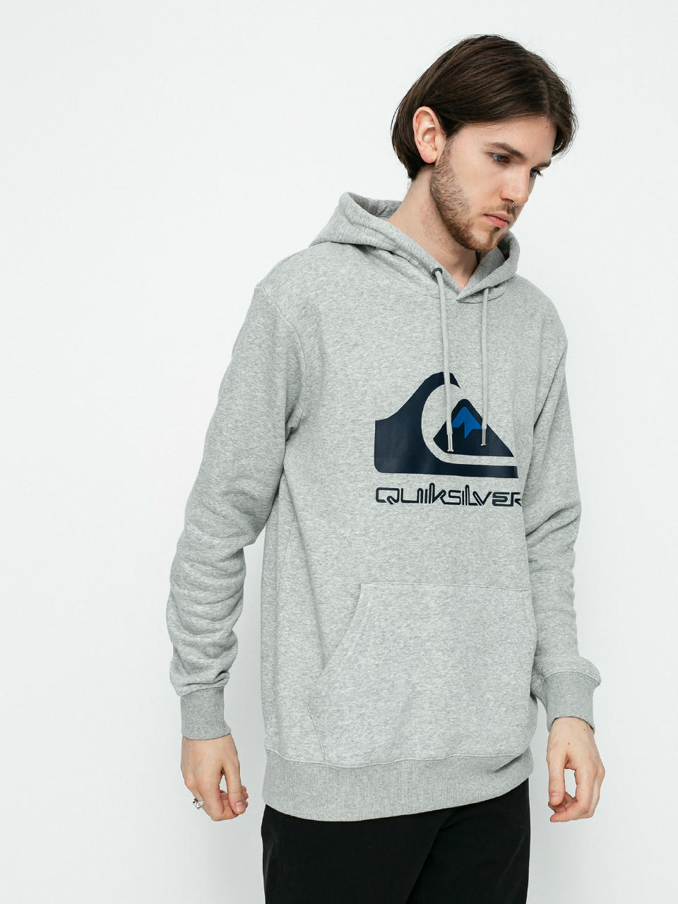 Hanorac cu glugă Quiksilver Big Logo HD (athletic heather)