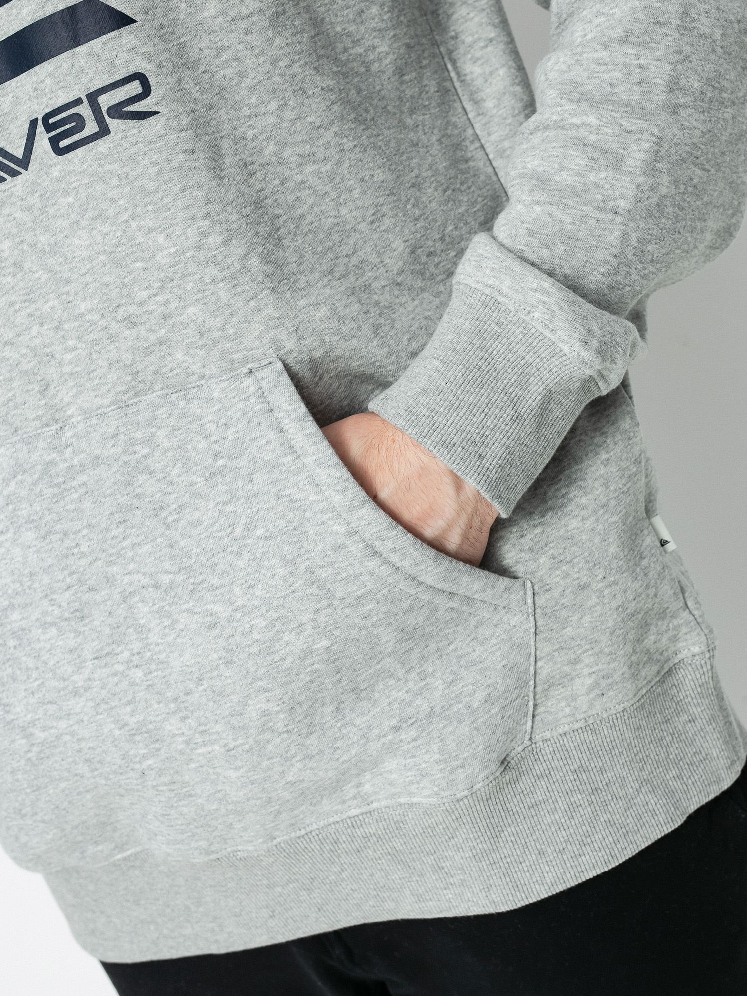 Hanorac cu glugă Quiksilver Big Logo HD (athletic heather)