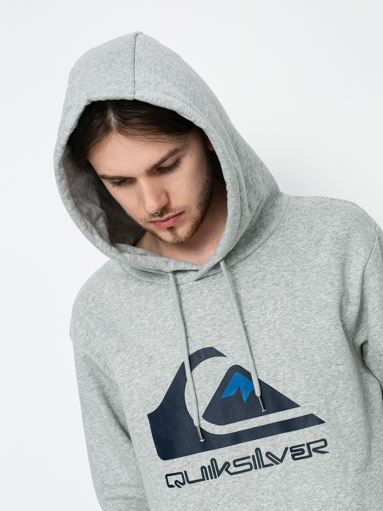 Hanorac cu glugă Quiksilver Big Logo HD (athletic heather)