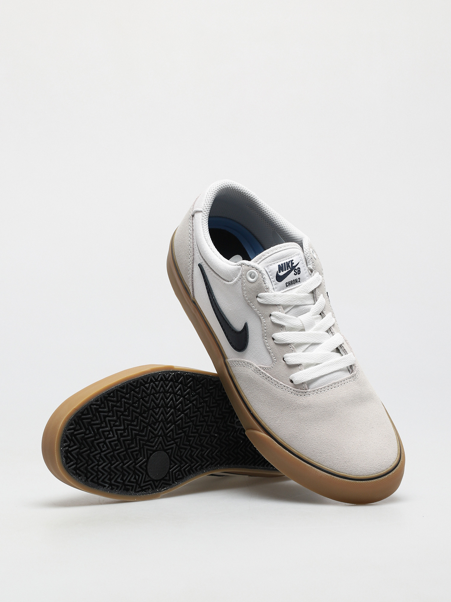 Pantofi Nike SB Chron 2 (white/obsidian white gum light brown)