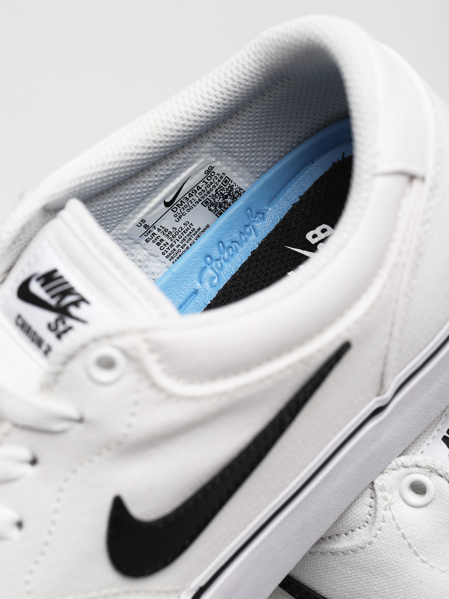 Pantofi Nike SB Chron 2 Canvas (white/black white)