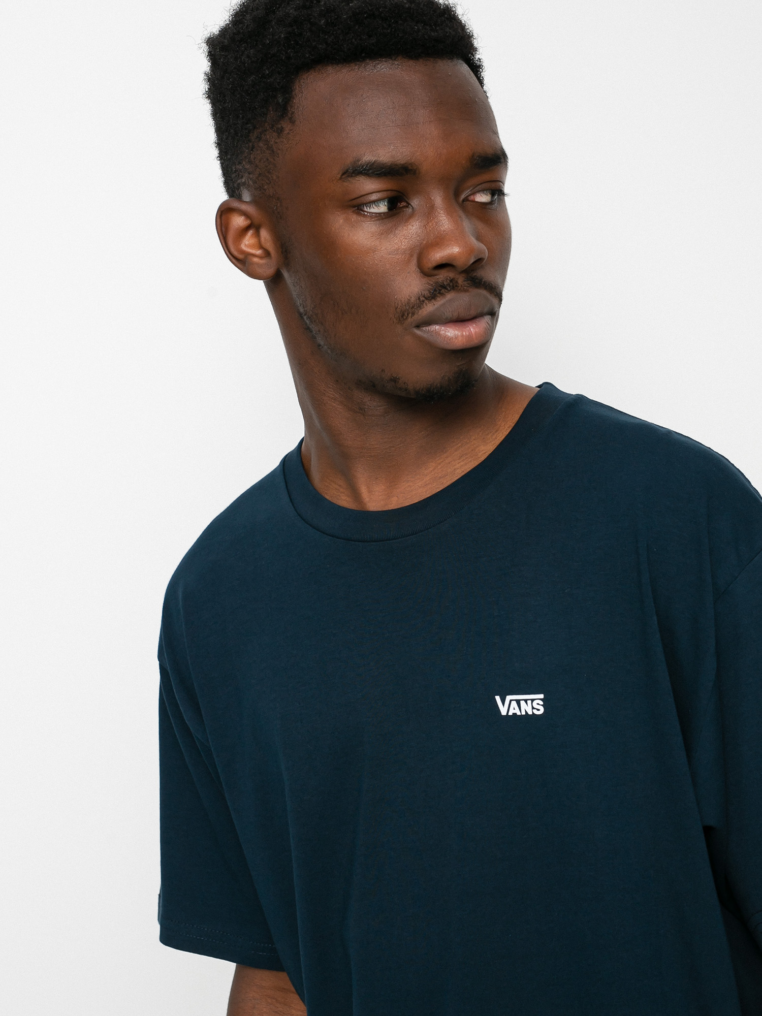 Tricou Vans Left Chest Logo (navy/white)