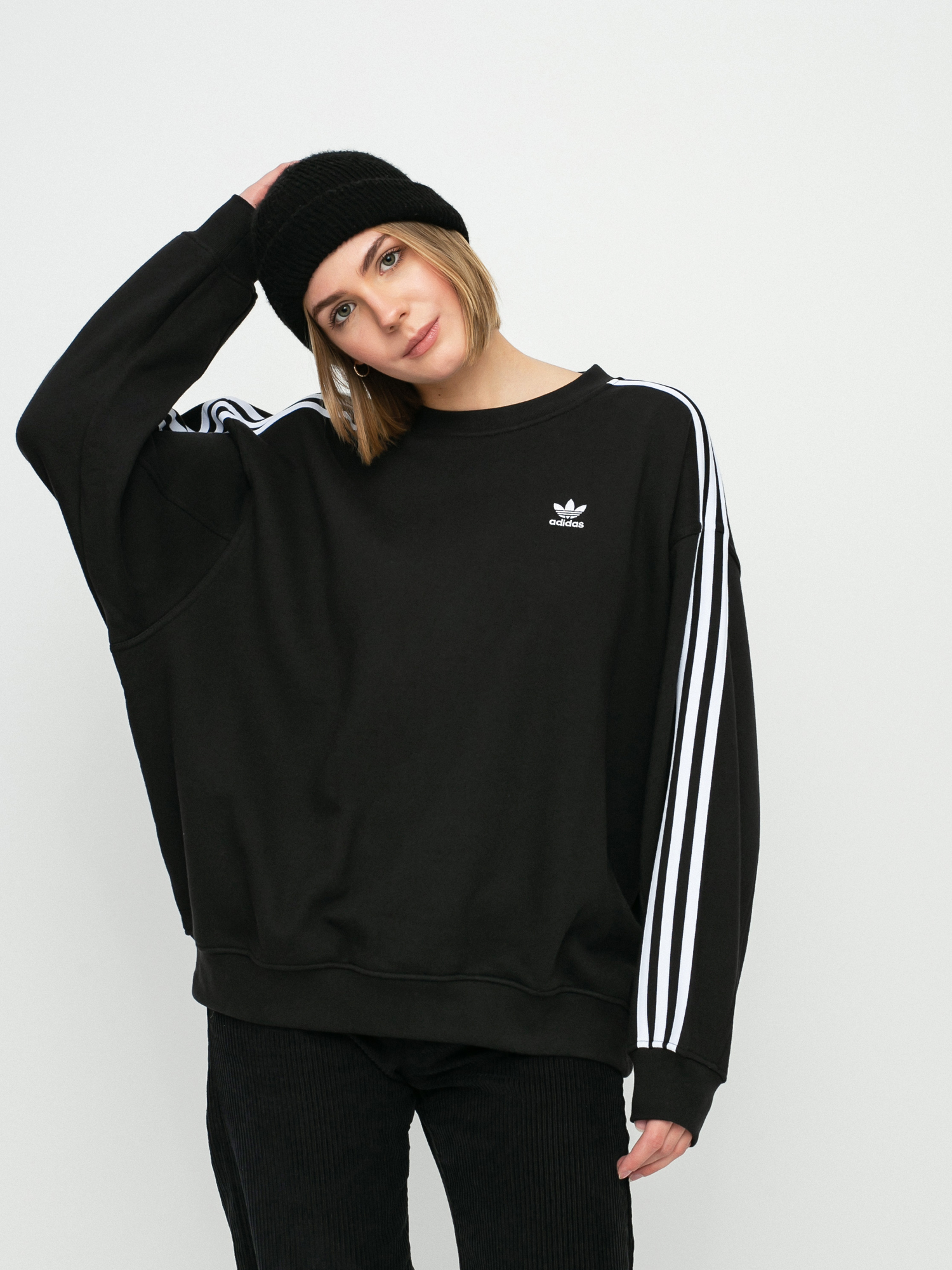 Hanorac adidas Originals Oversize Trefoil Wmn (black)