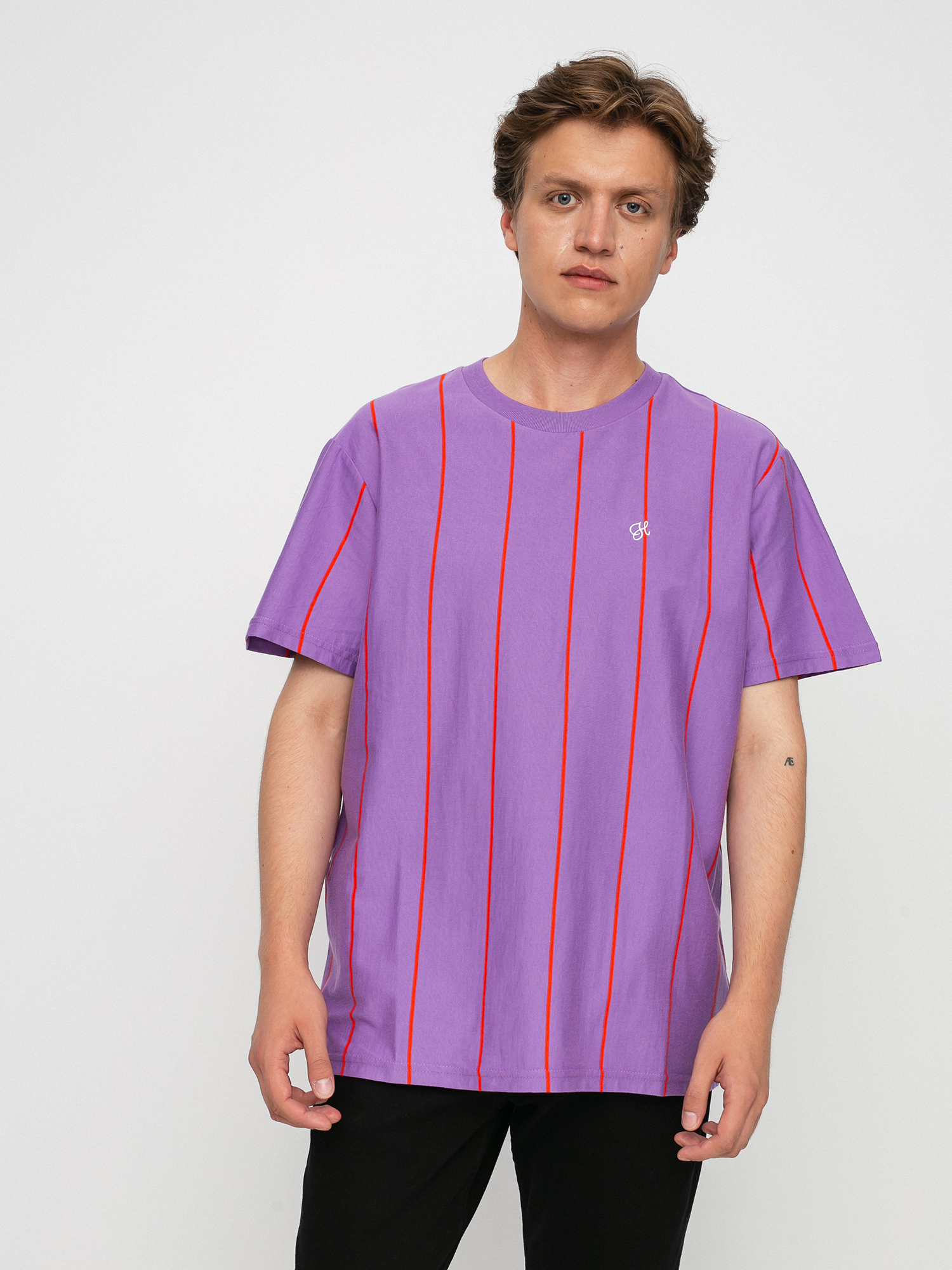 Tricou HUF Wesley Stripe (violet)