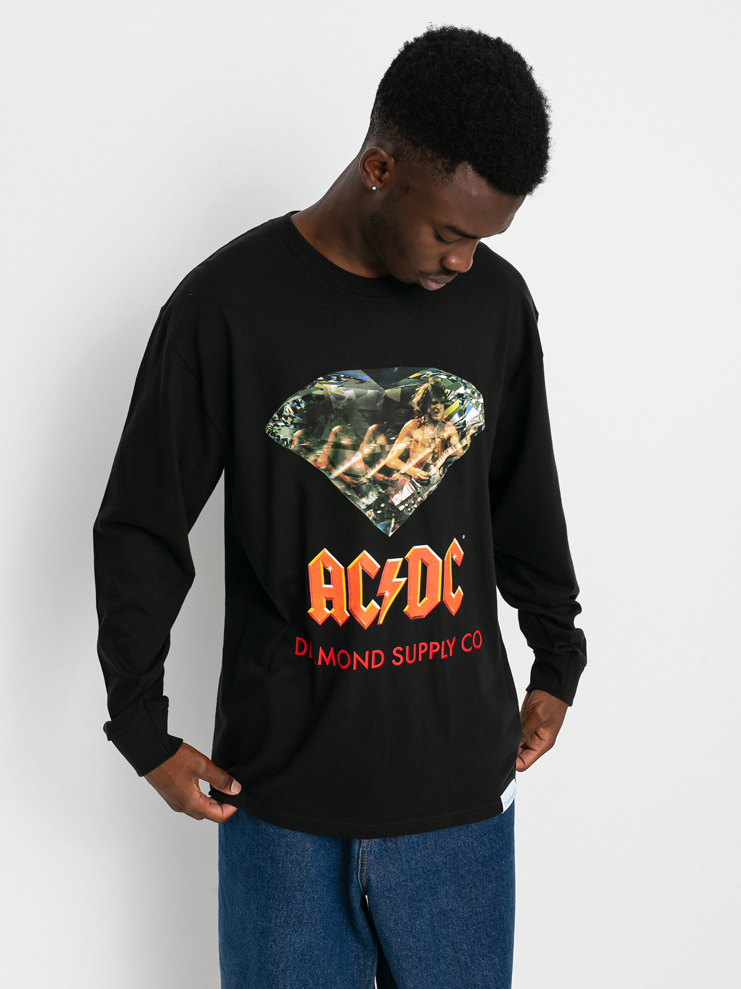 Tricou Diamond Supply Co. AC/DC Diamond (black)
