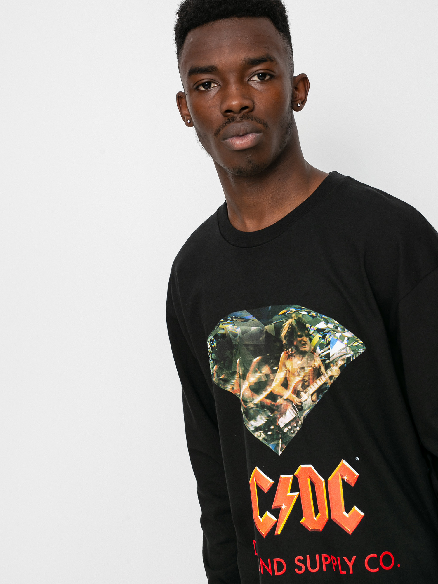 Tricou Diamond Supply Co. AC/DC Diamond (black)