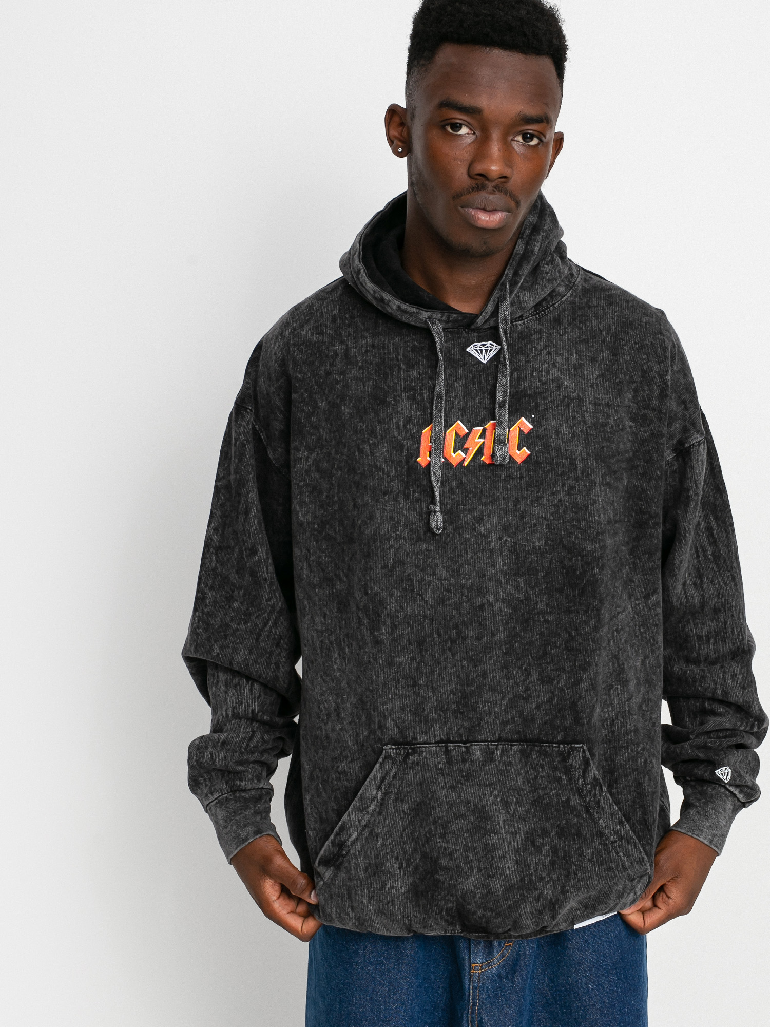 Hanorac cu glugă Diamond Supply Co. Ac/Dc Diamond HD (mineral)