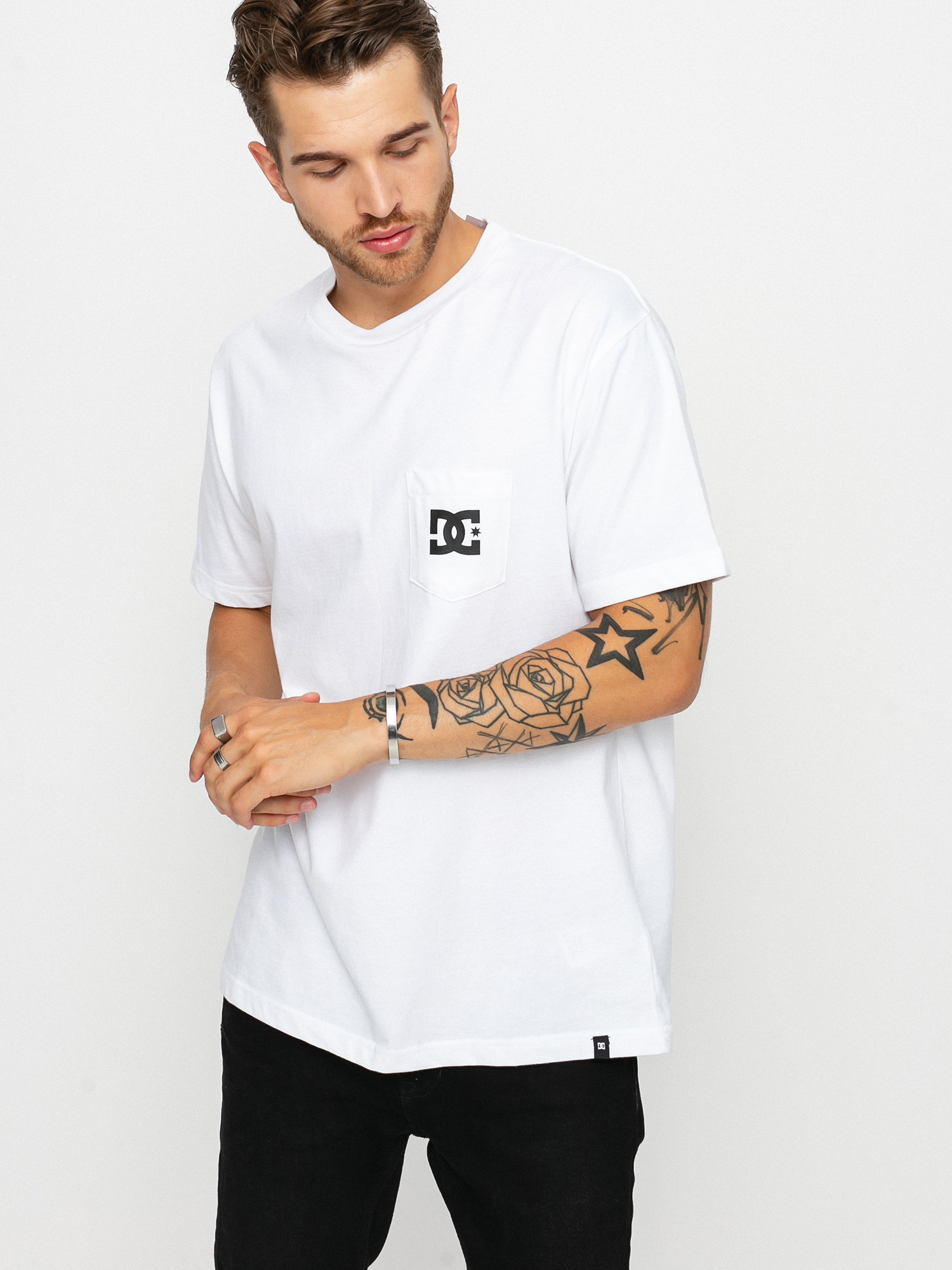 Tricou DC Star Pocket (white)