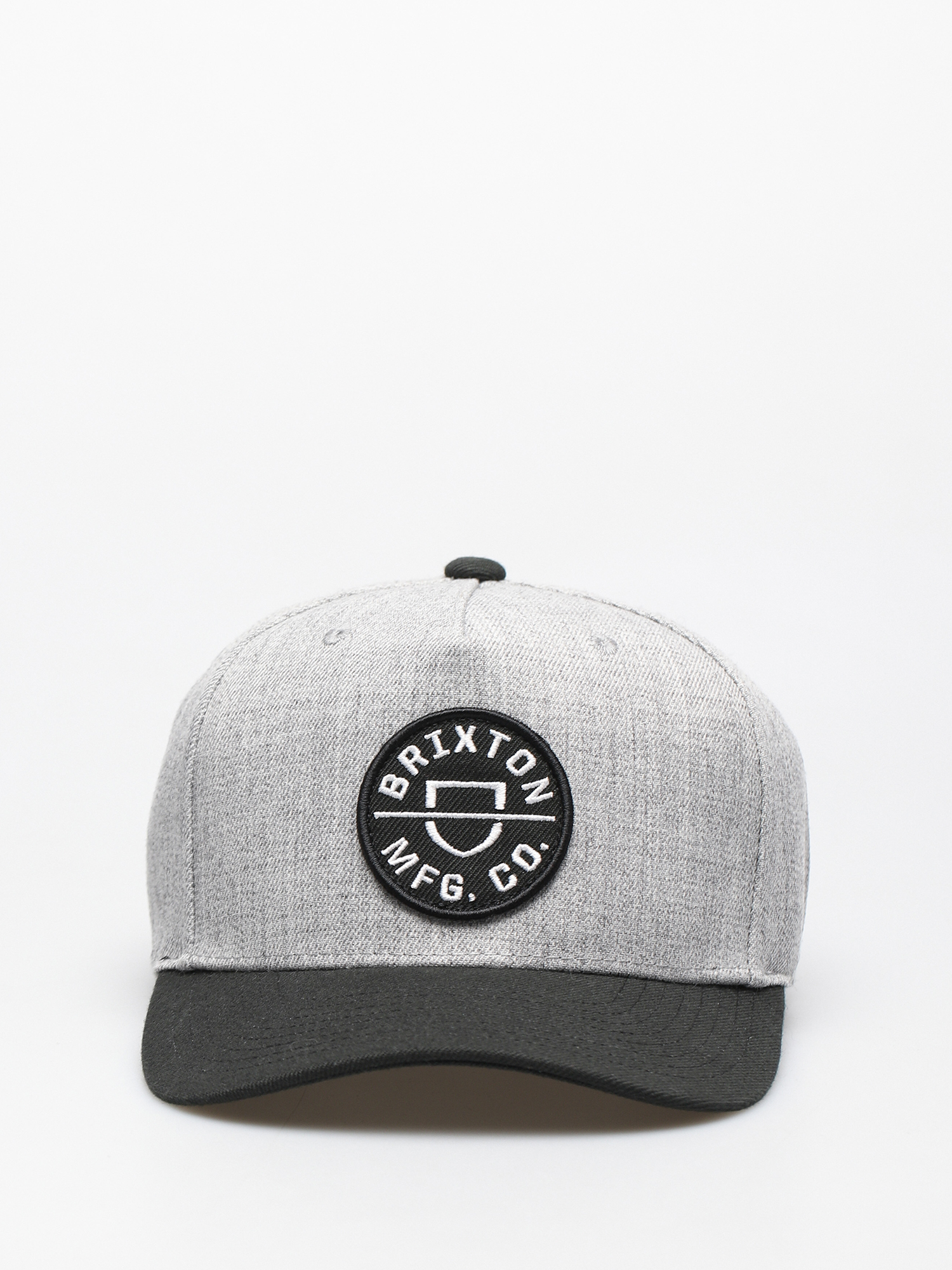 Șapcă Brixton Crest C Mp Snapback (heather grey/black)