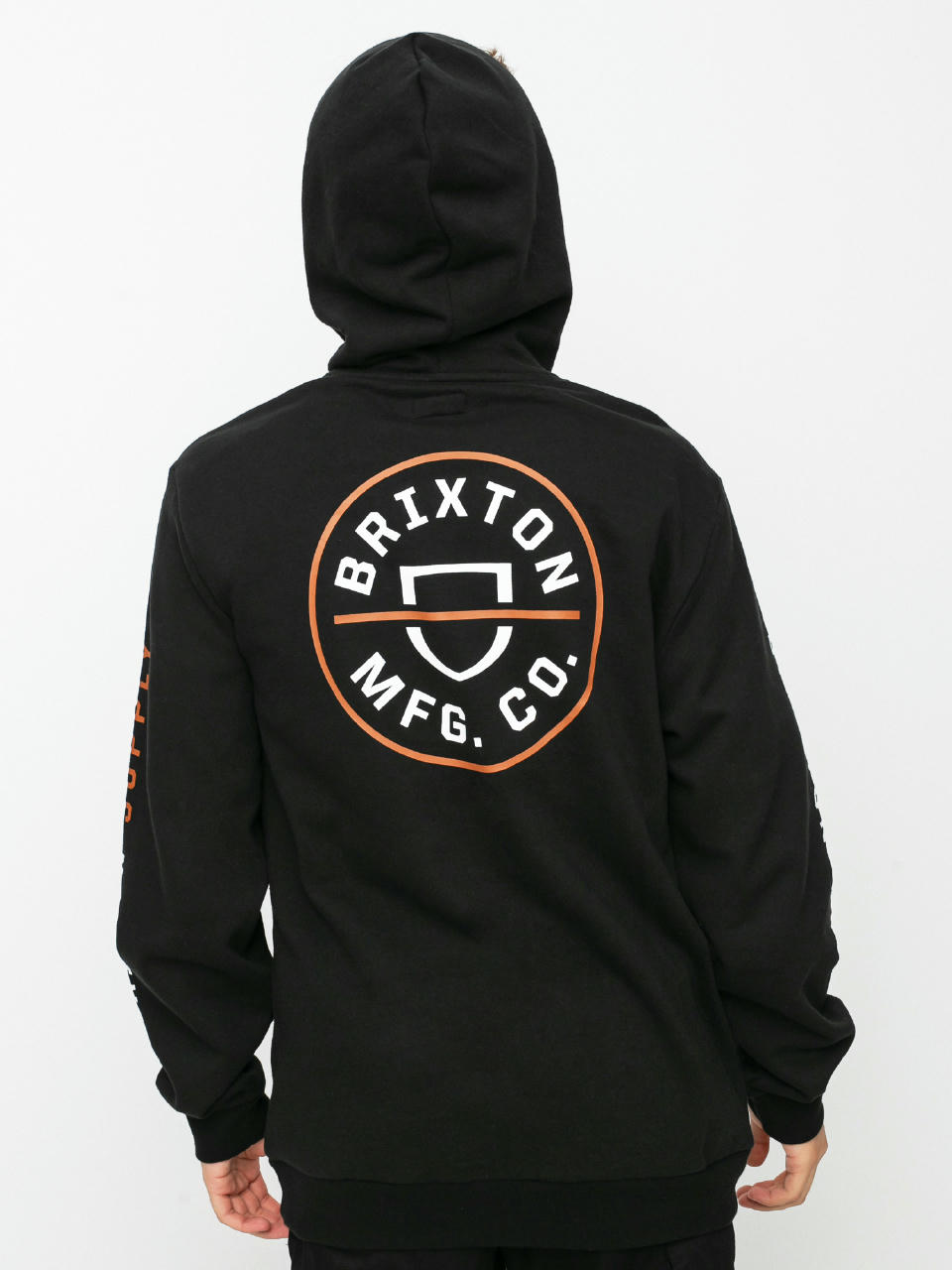 Hanorac cu glugă Brixton Crest HD (black/caramel/white)