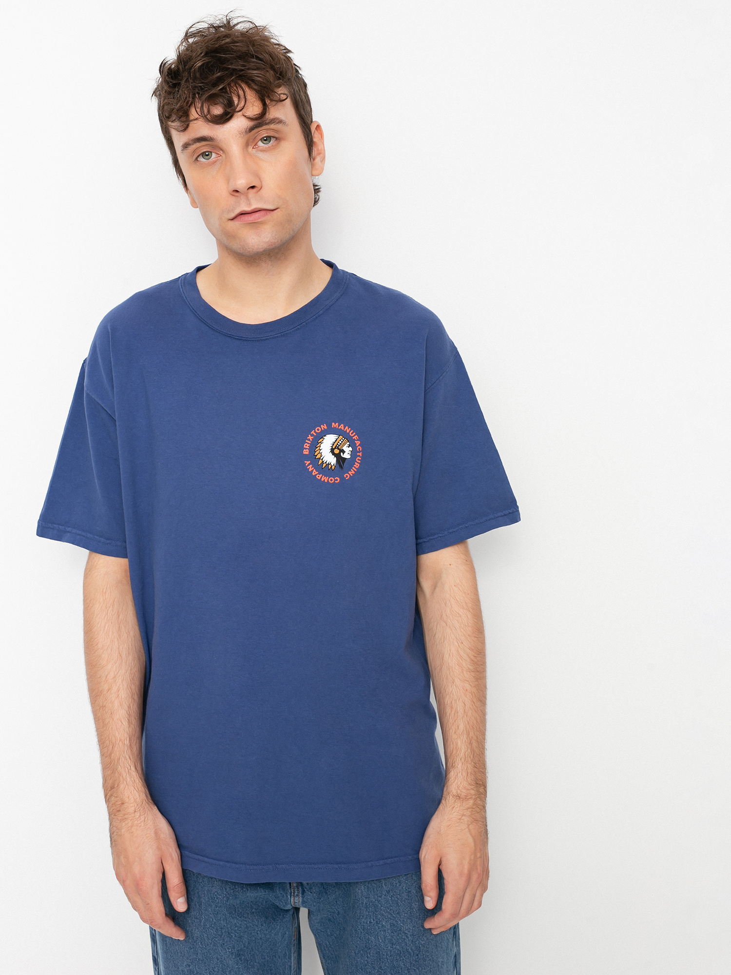 Tricou Brixton Rival Stamp Stt (joe blue garment dye)