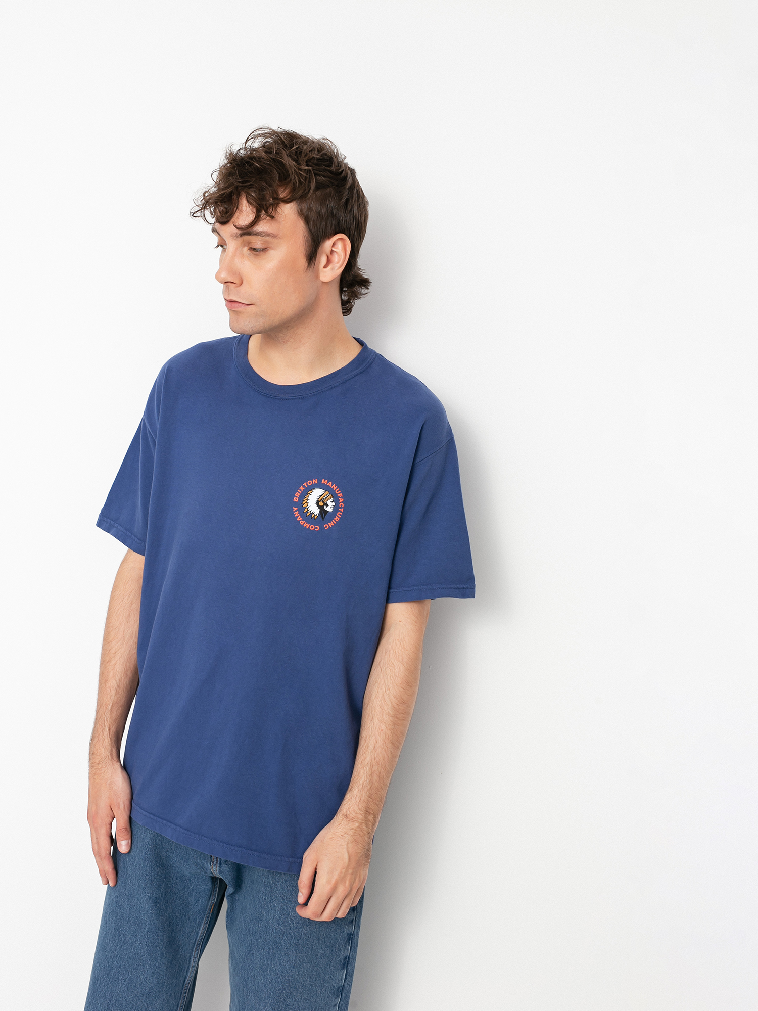 Tricou Brixton Rival Stamp Stt (joe blue garment dye)