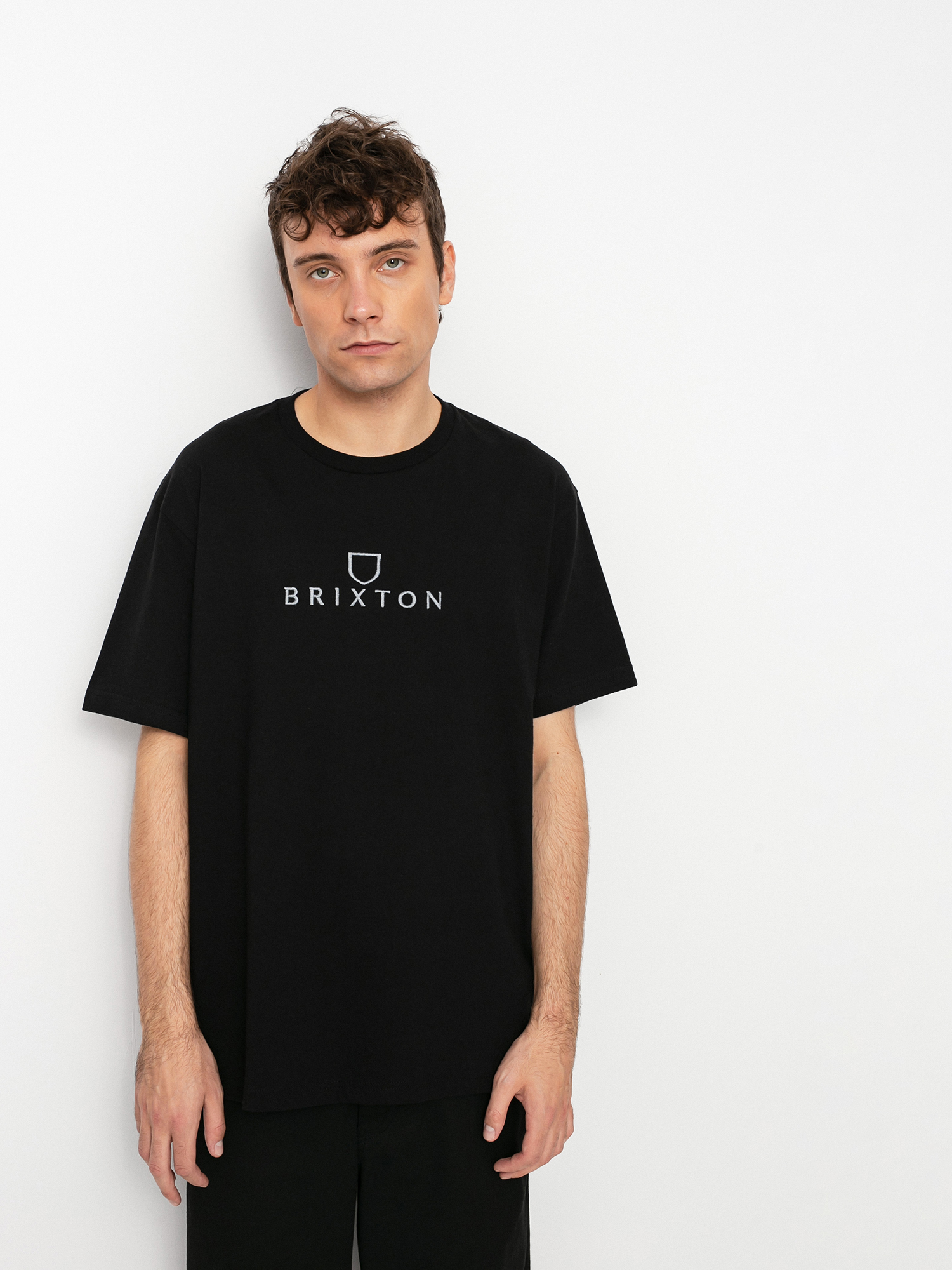 Tricou Brixton Alpha Thread Stt (black/grey)