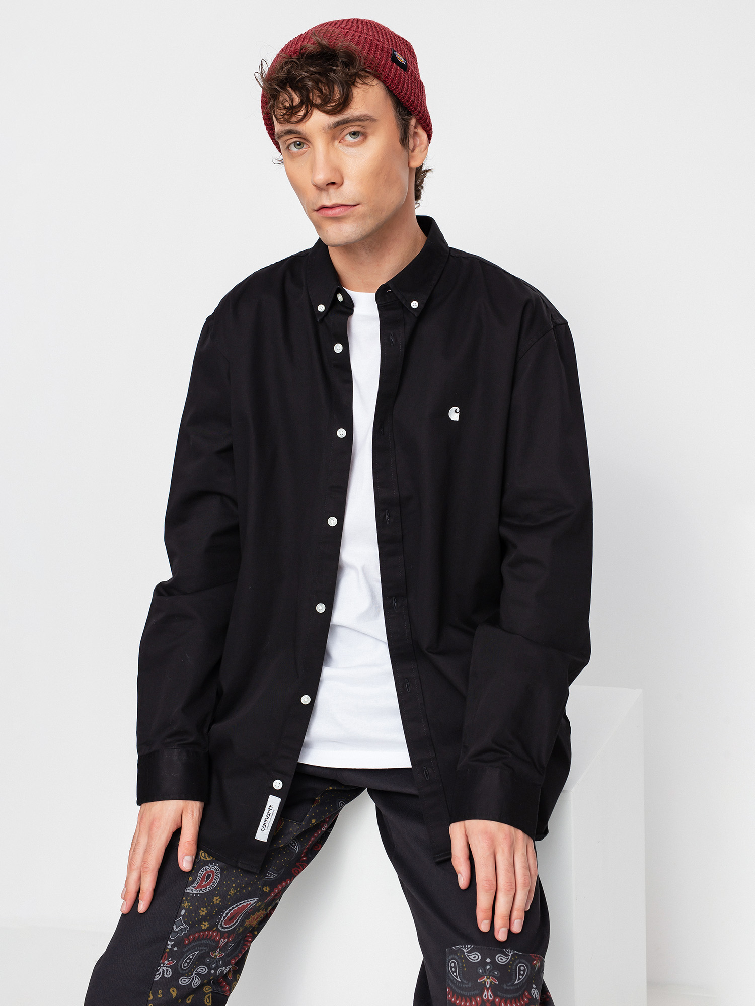 Cămașă Carhartt WIP Madison (black/wax)