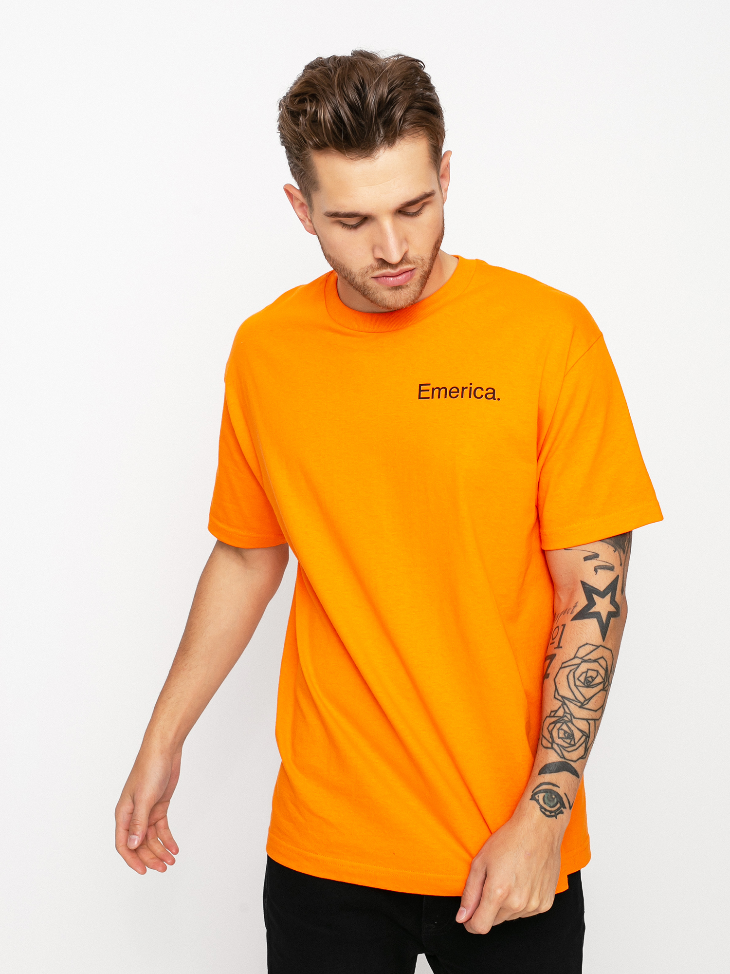 Tricou Emerica Pure Logo (orange/black)