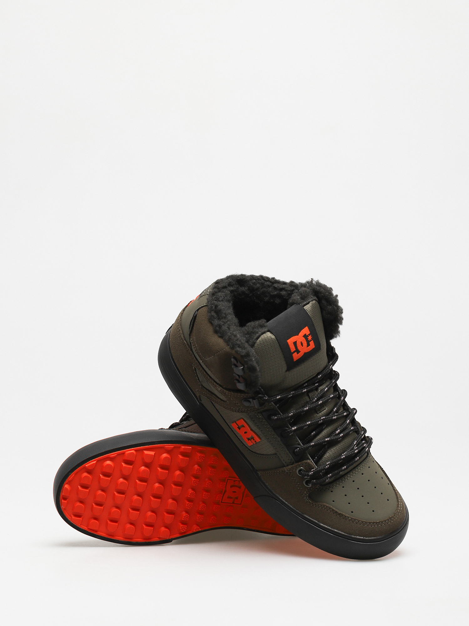 Pantofi DC Pure High Top Wc Wnt (dusty olive/orange)